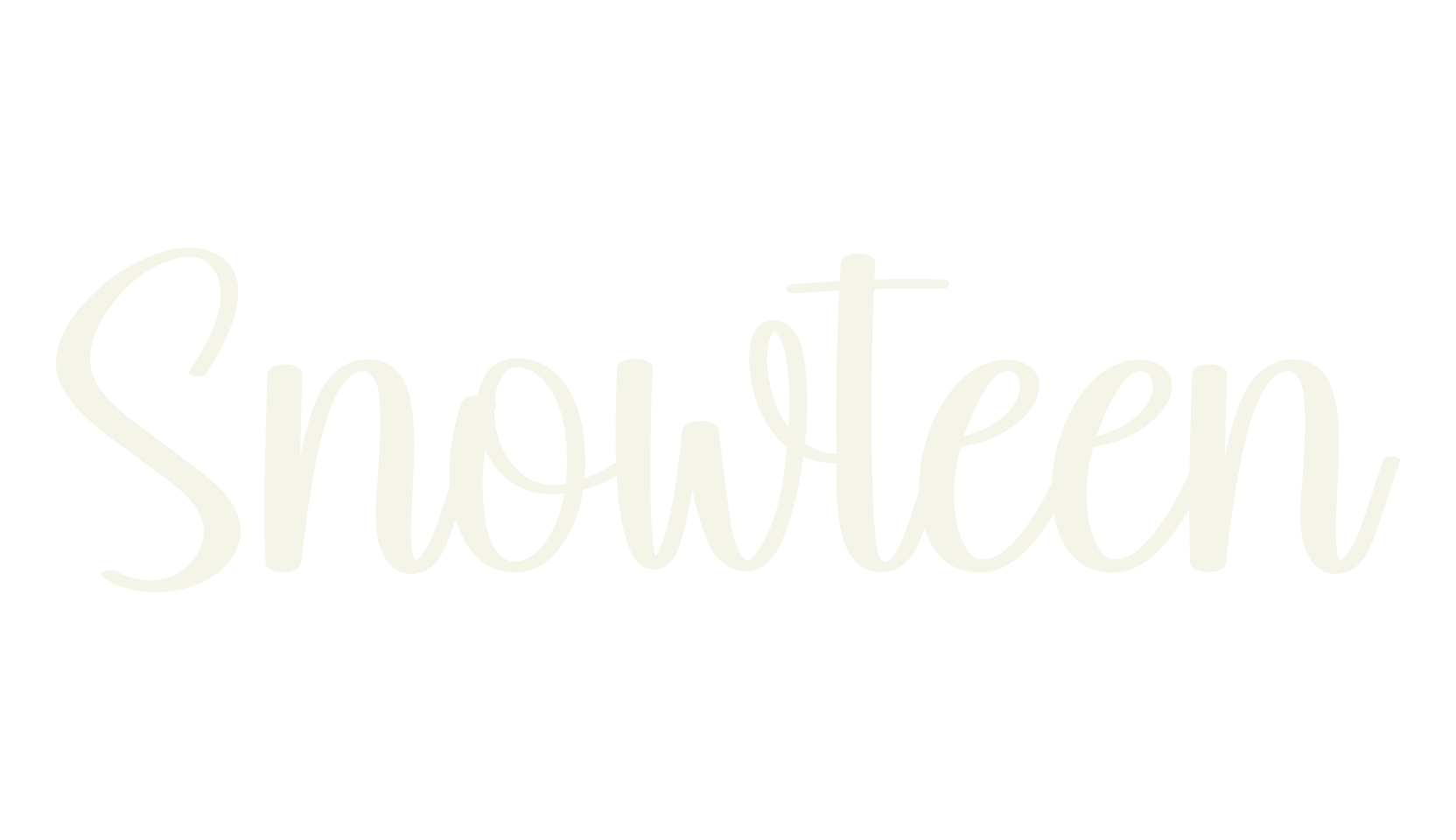 Snowteen, calligraphy font preview