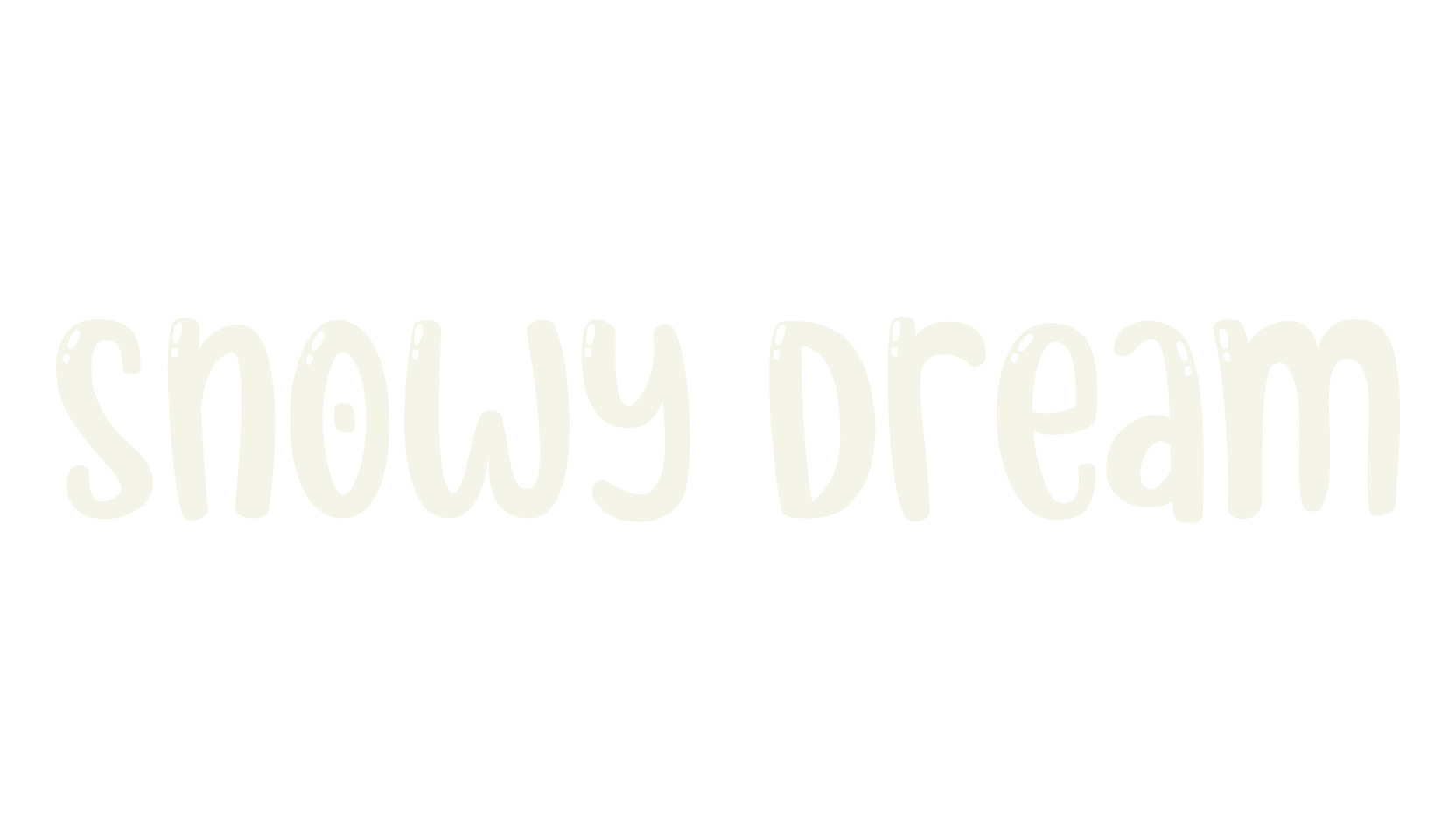Snowy Dream, pretty font preview