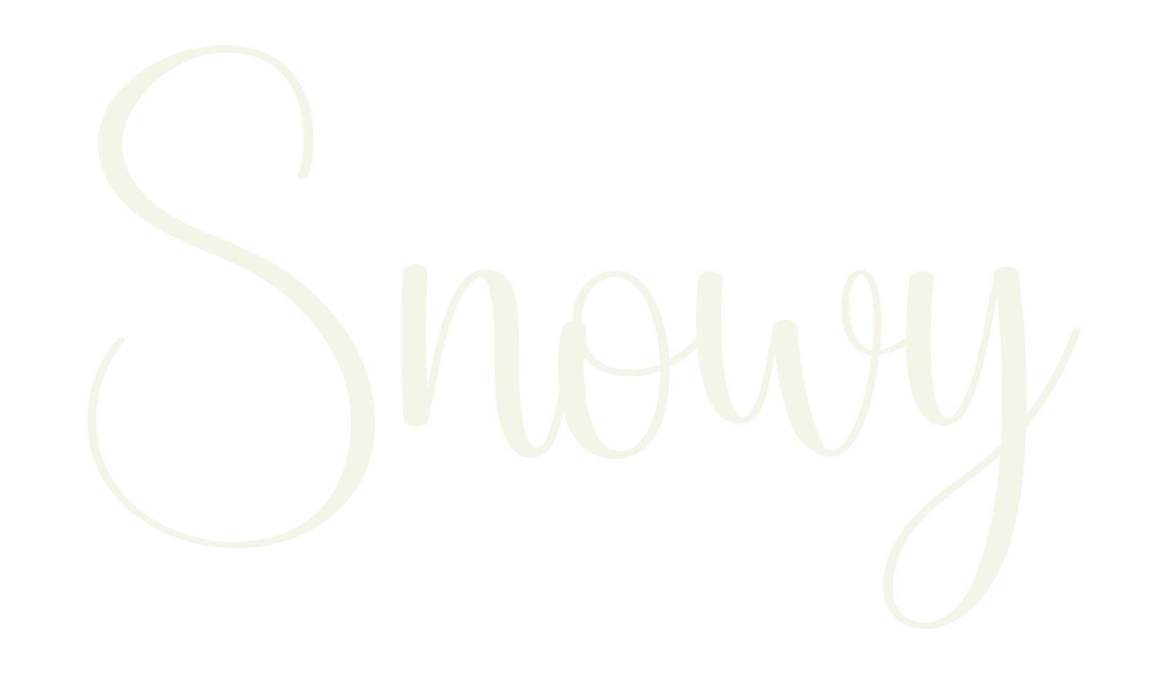 Snowy, calligraphy font preview