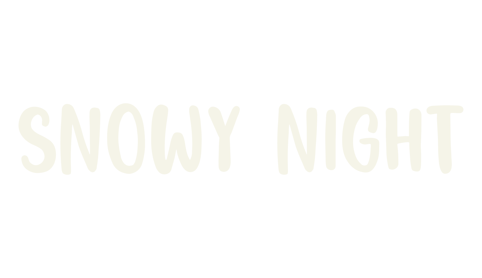 Snowy Night, holiday font preview