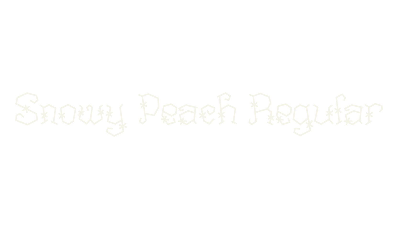 Snowy Peach Regular, handwritten font preview