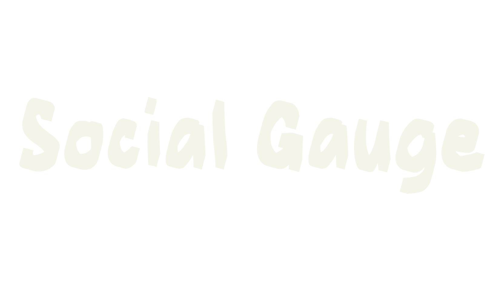 Social Gauge, lettering font preview