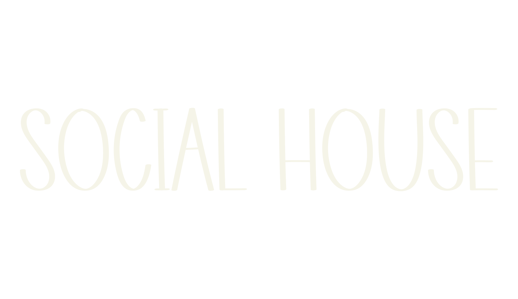 Social House, handwriting font preview