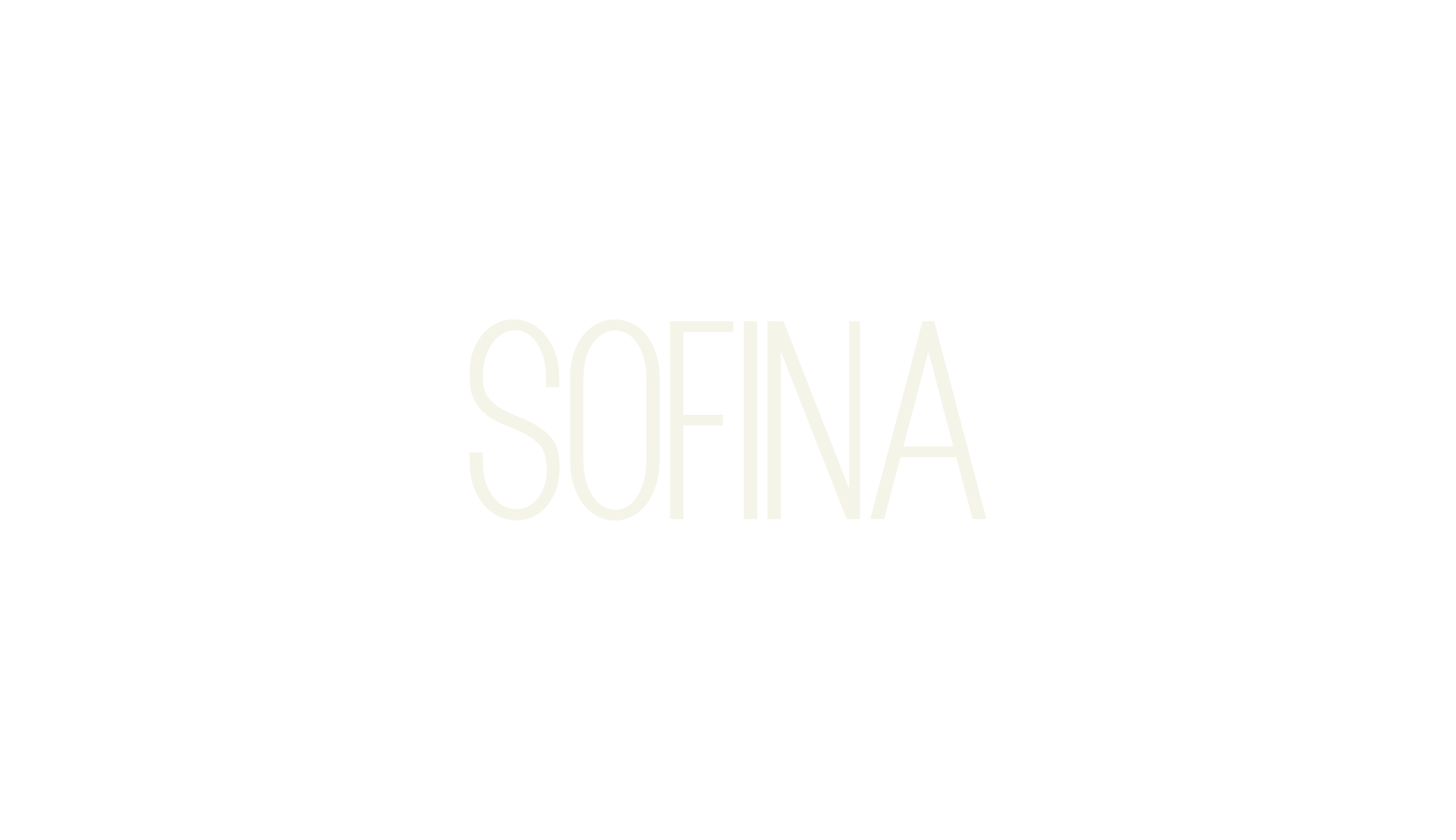 SOFINA, typography font preview