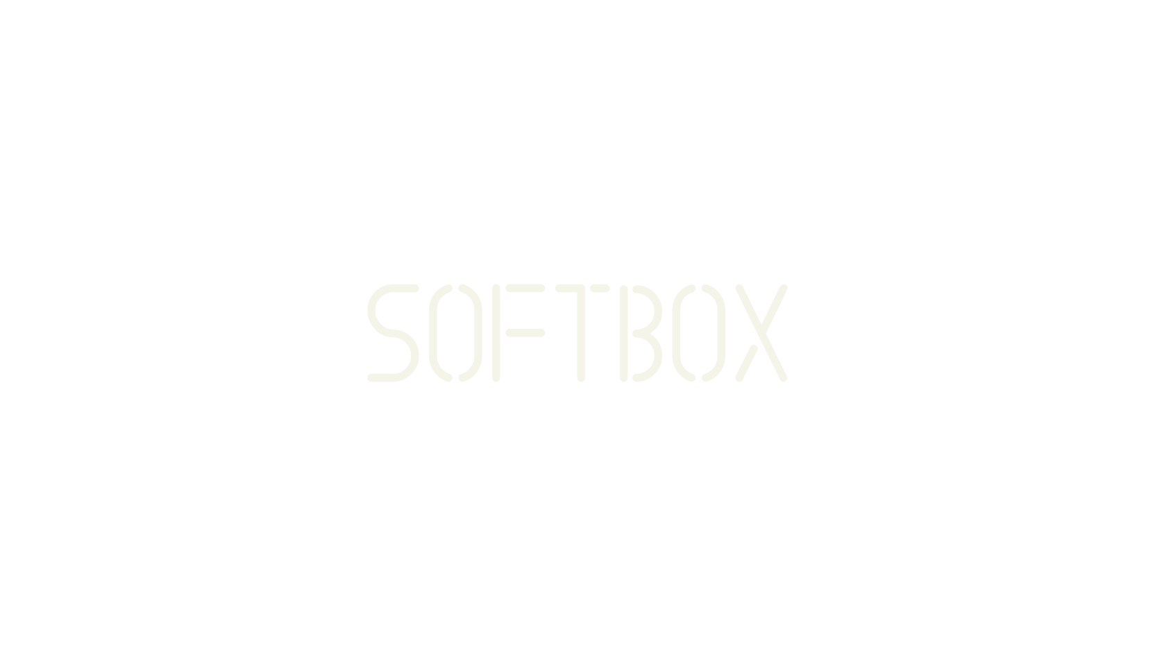 SOFTBOX, stencil font preview