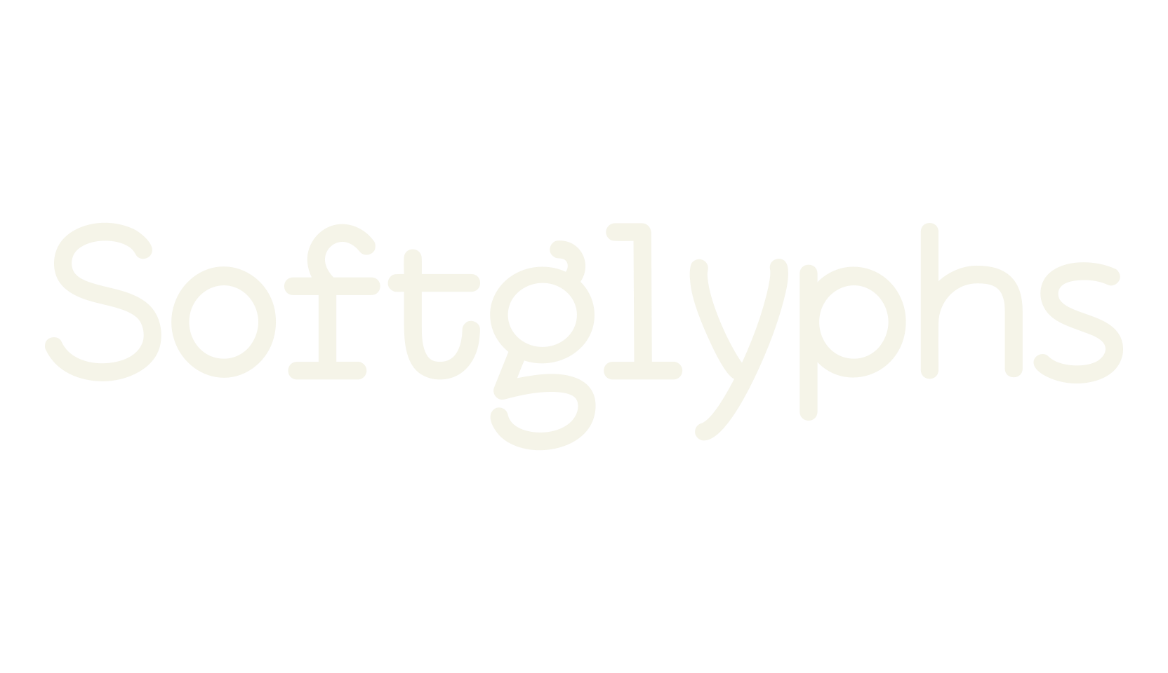 Softglyphs, script font preview