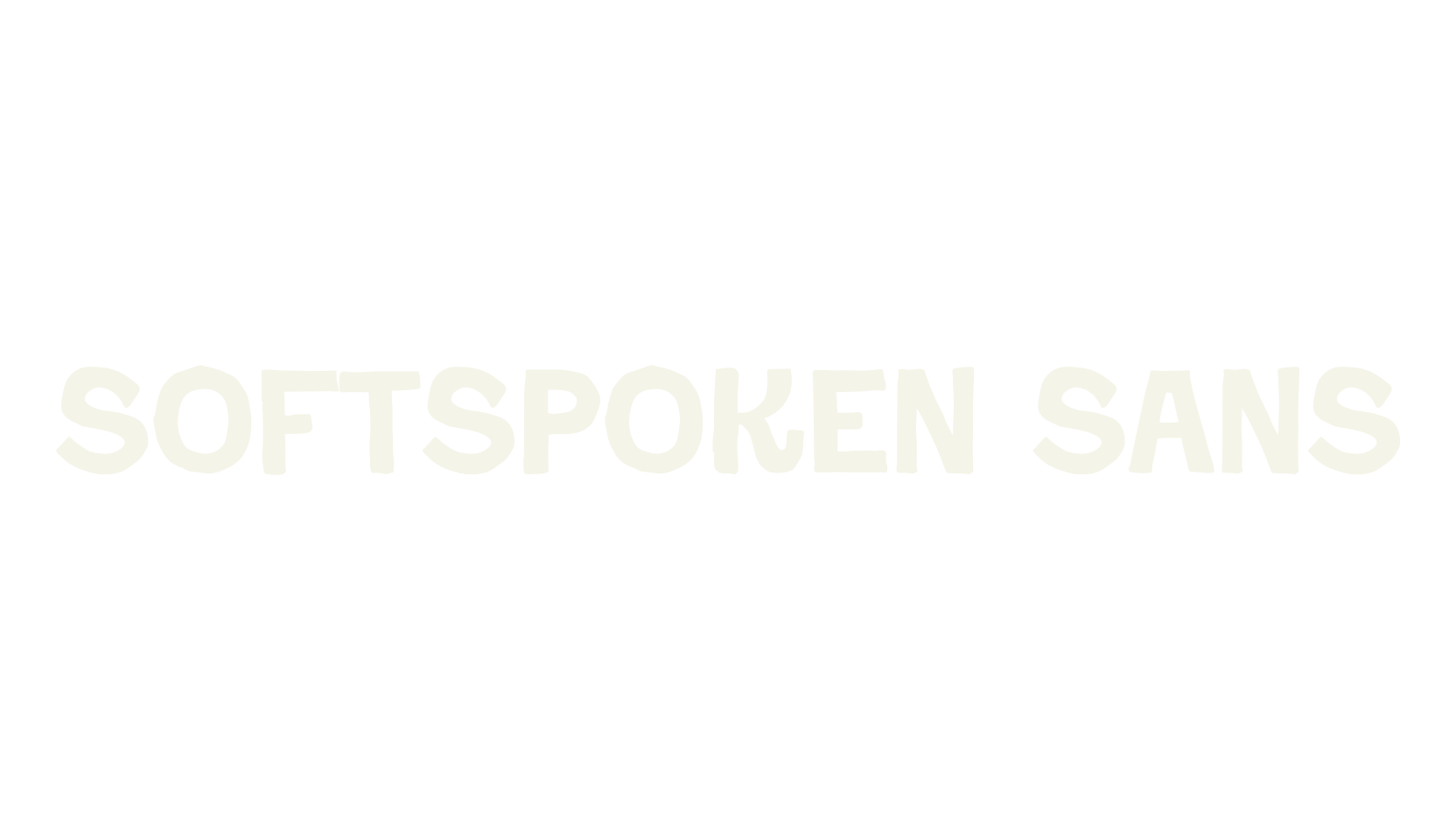 Softspoken Sans, sans serif font preview