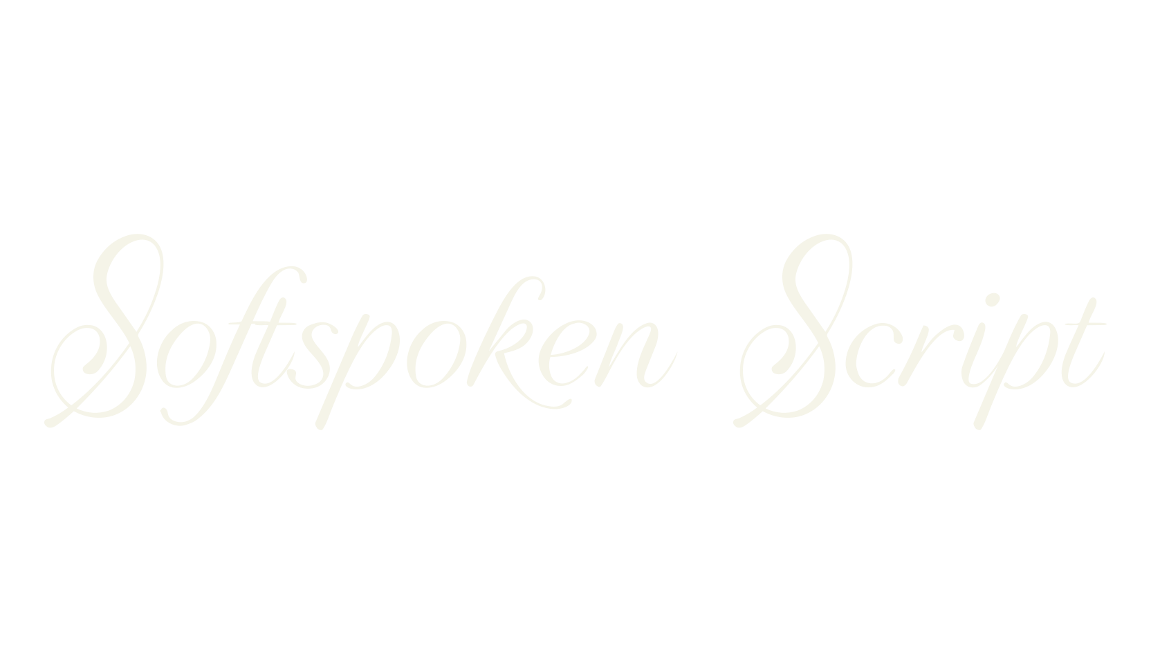Softspoken Script, script font preview