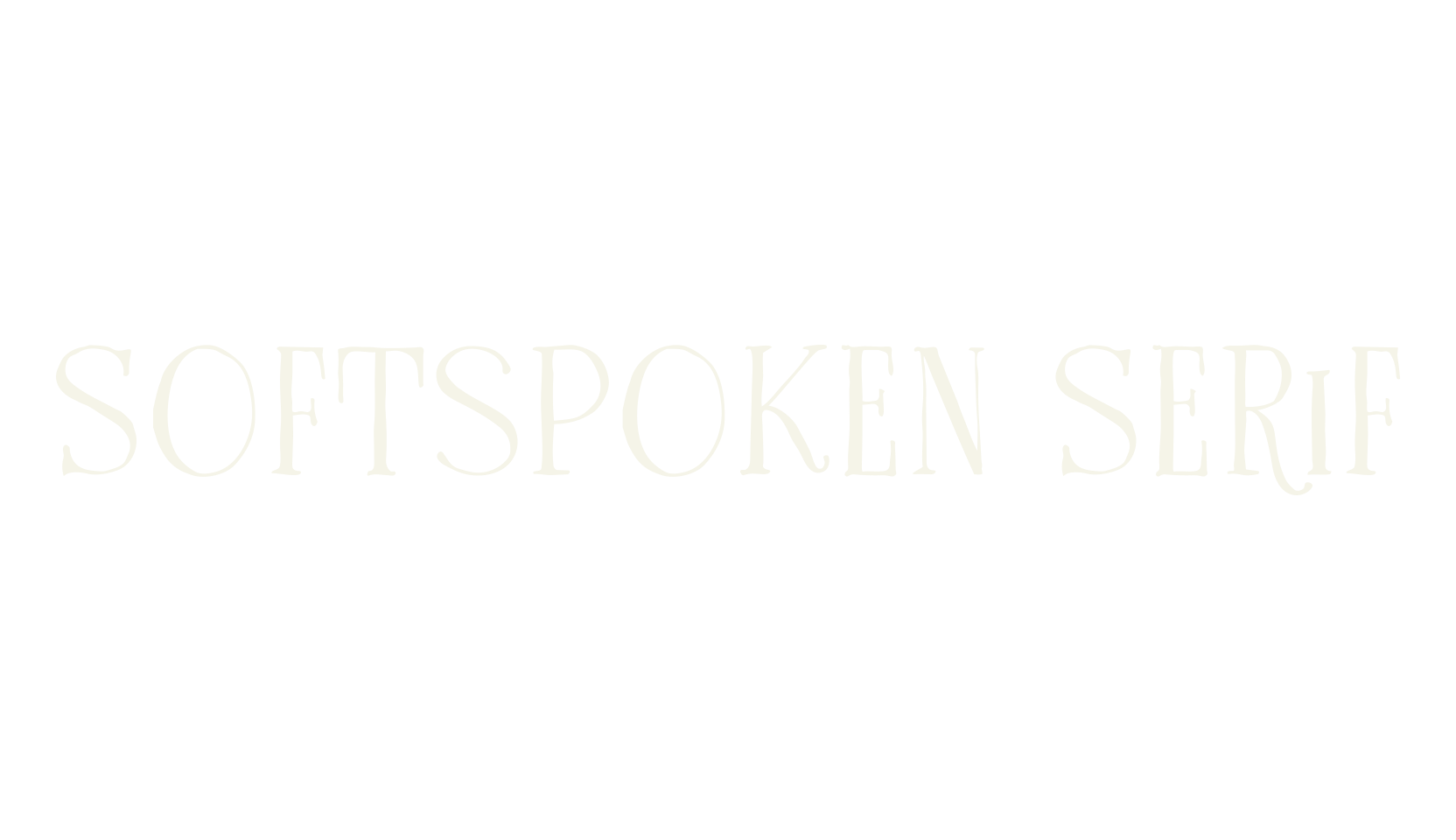 Softspoken Serif, custom font preview