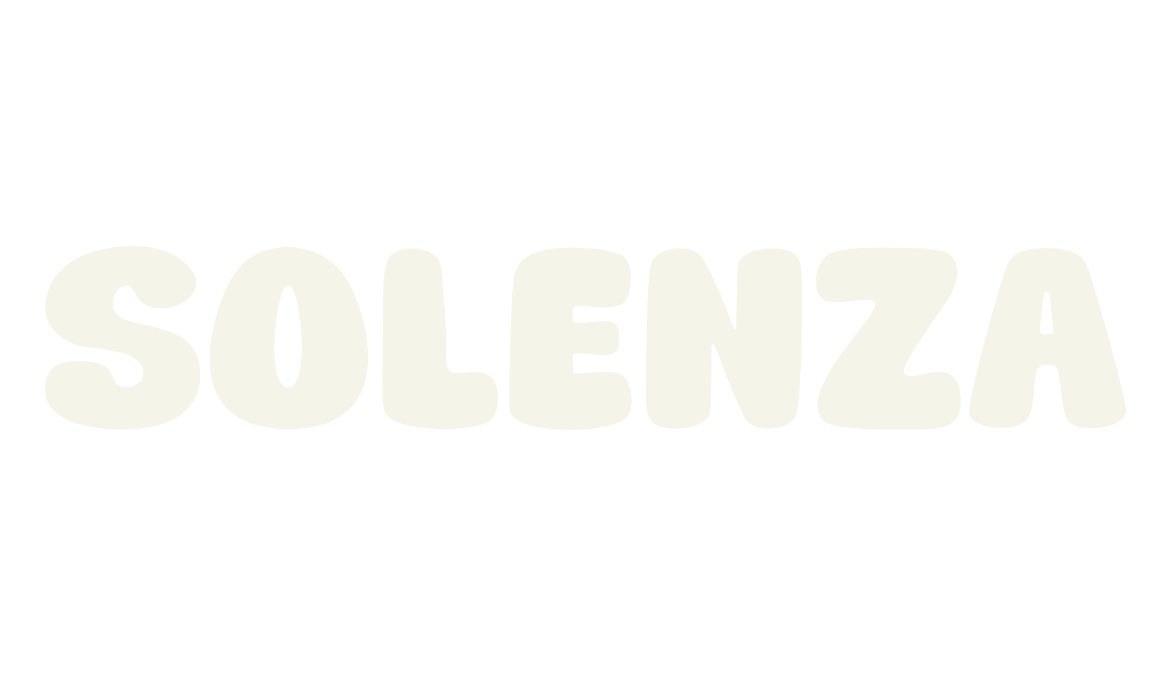 Solenza, bubble letters font preview