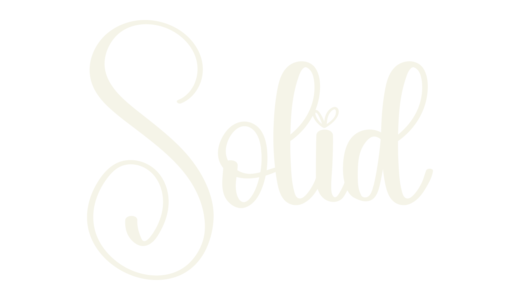 Solid, calligraphy font preview