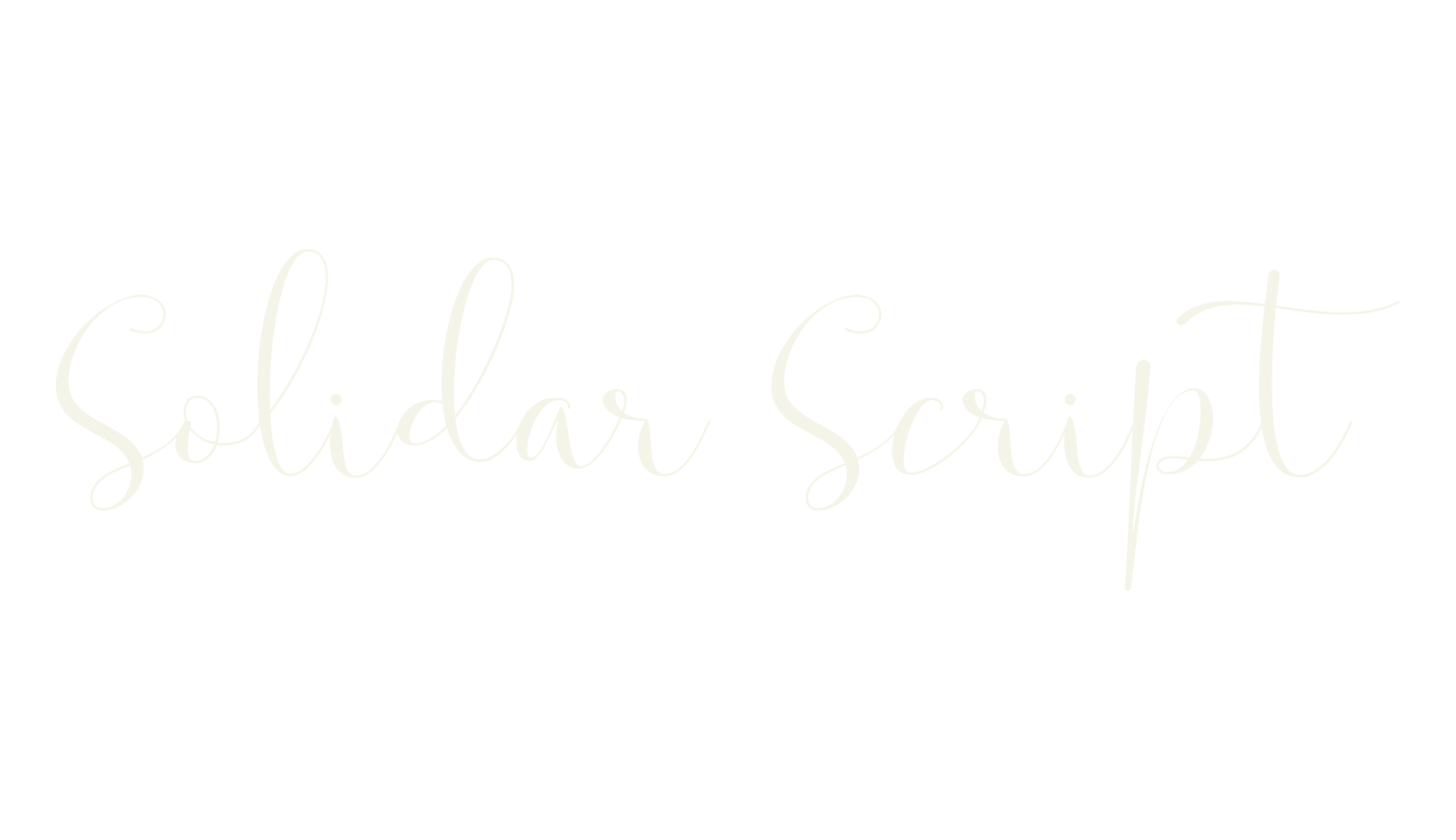 Solidar Script, minimalist font preview