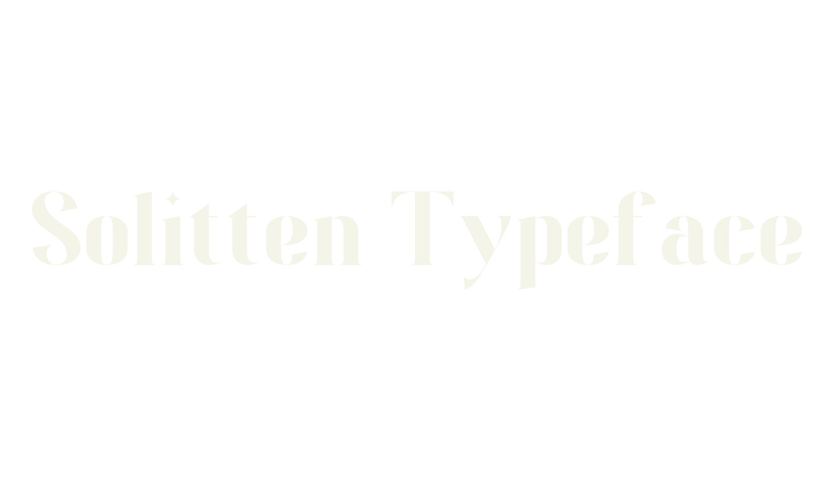 Solitten Typeface, stylish font preview