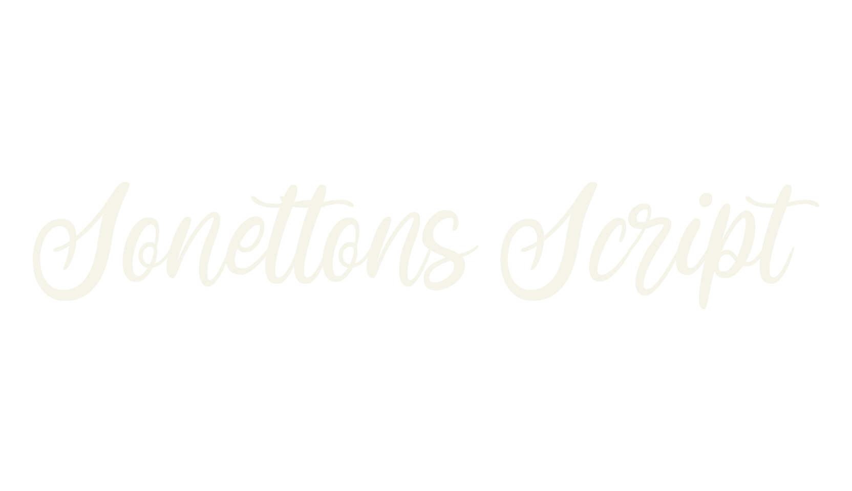 Sonettons Script, calligraphy font preview