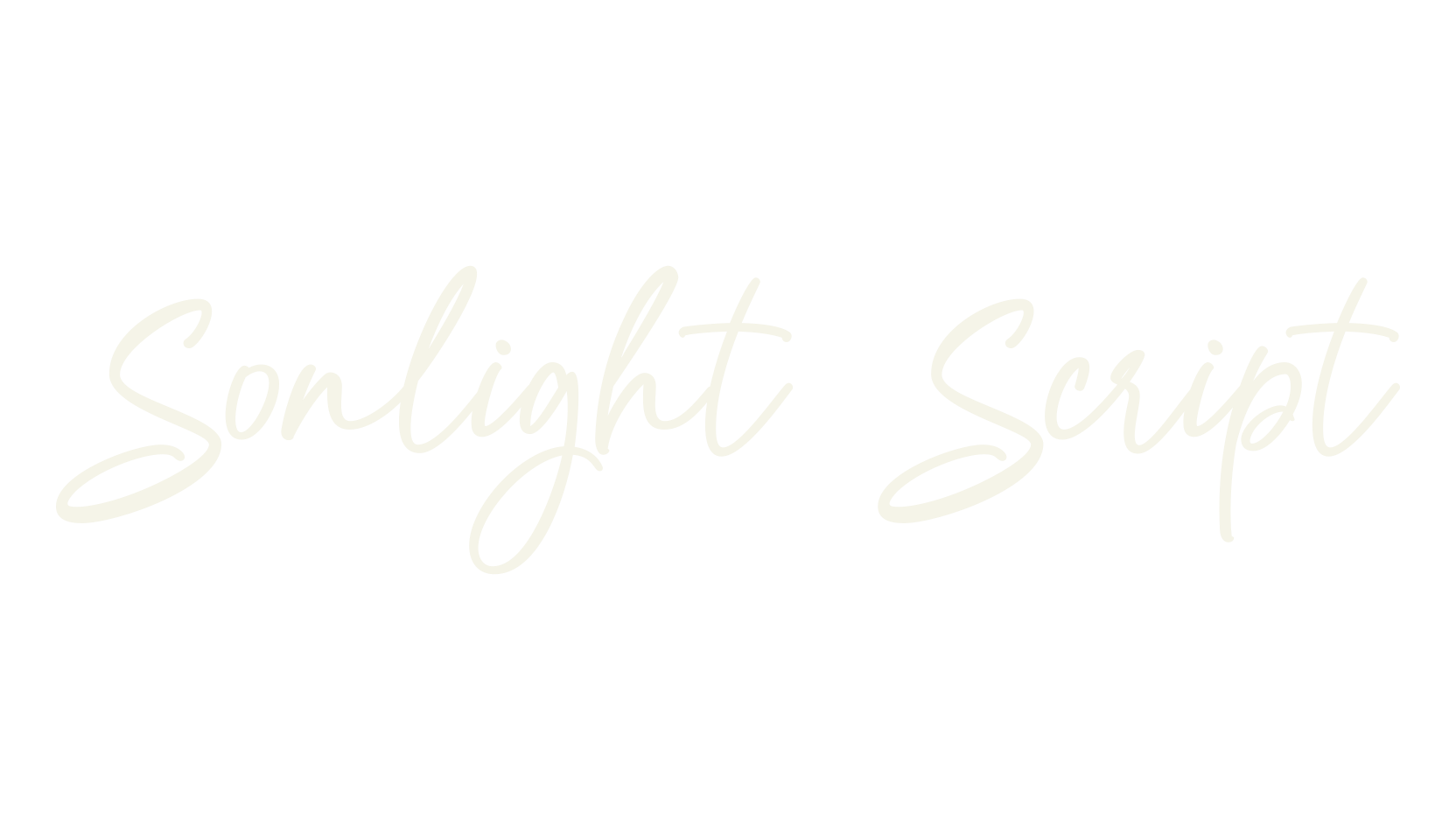 Sonlight Script, script font preview