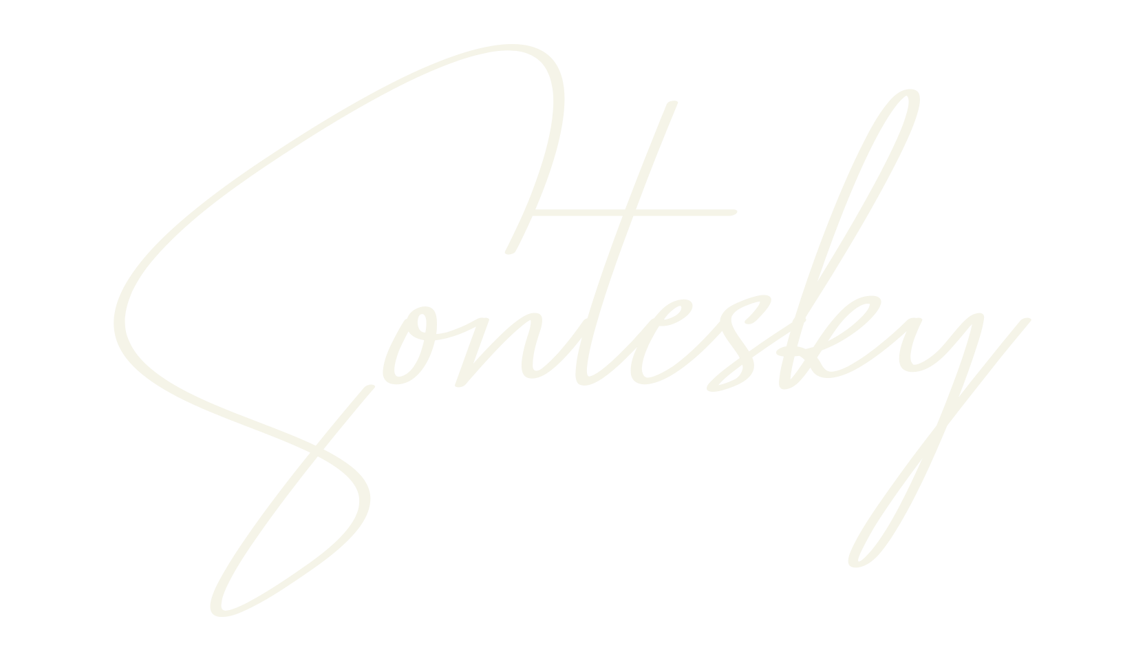 Sontesky, cursive font preview