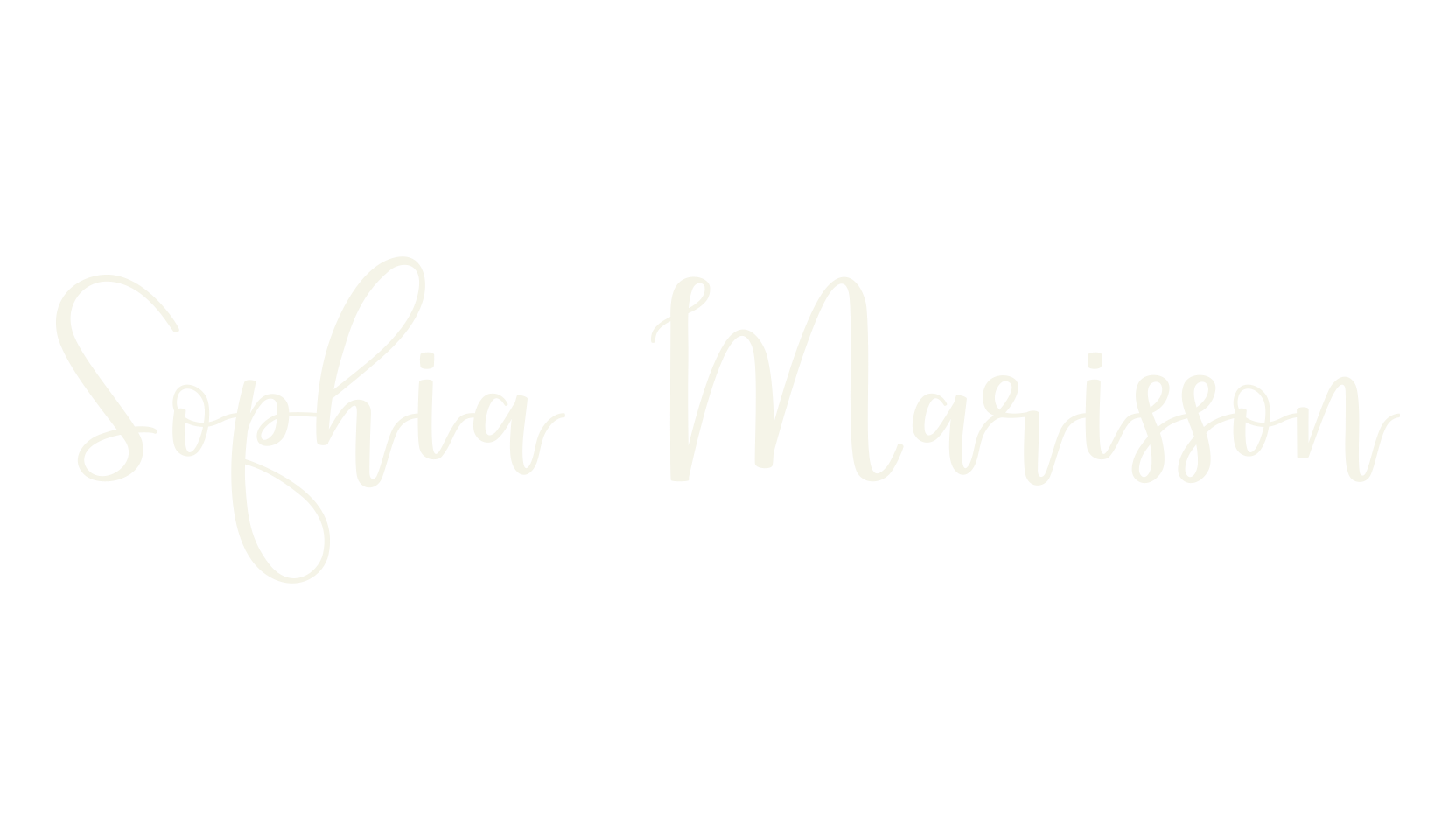 Sophia Marisson, cursive font preview