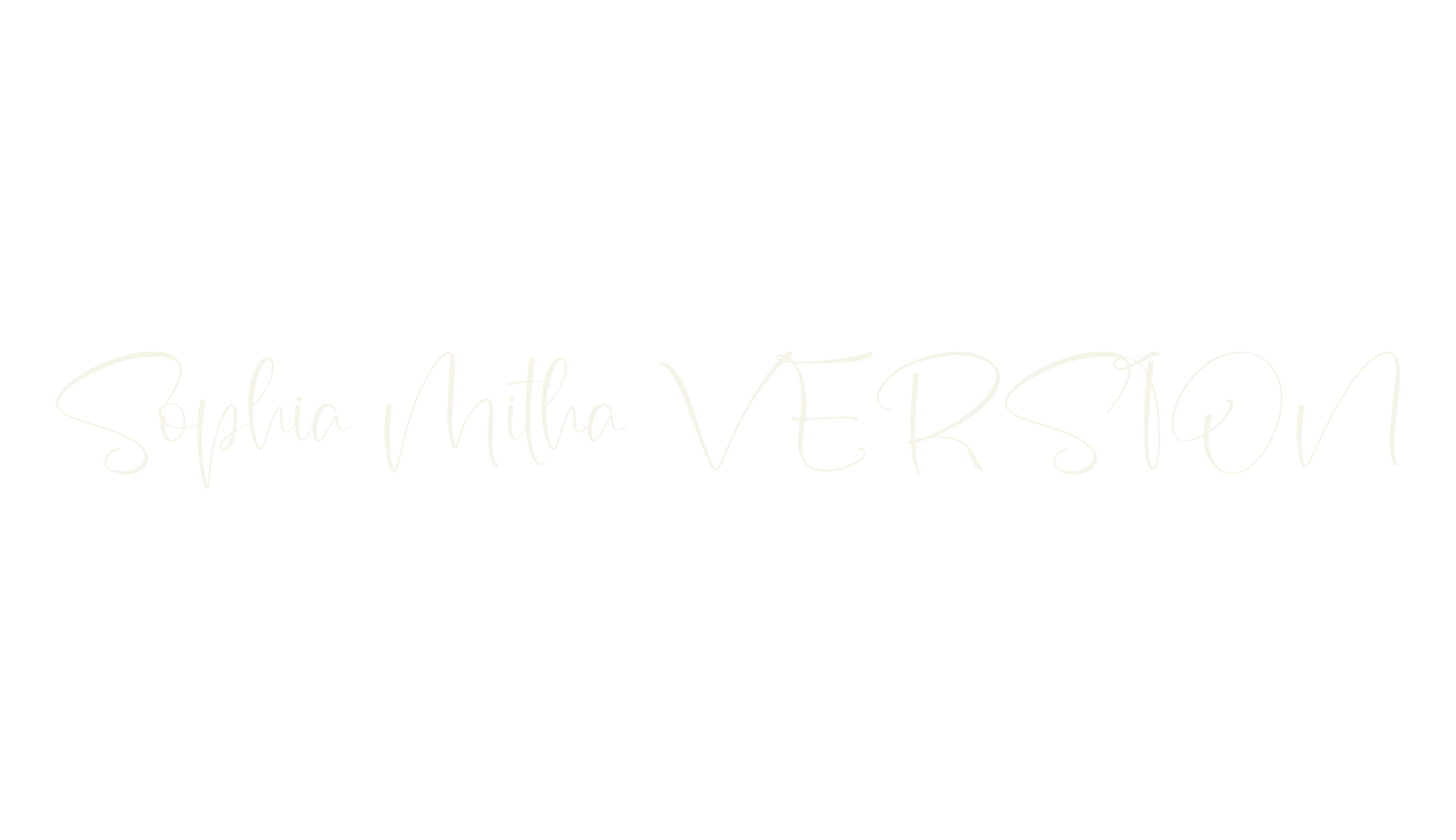 Sophia Mitha VERSION, script font preview