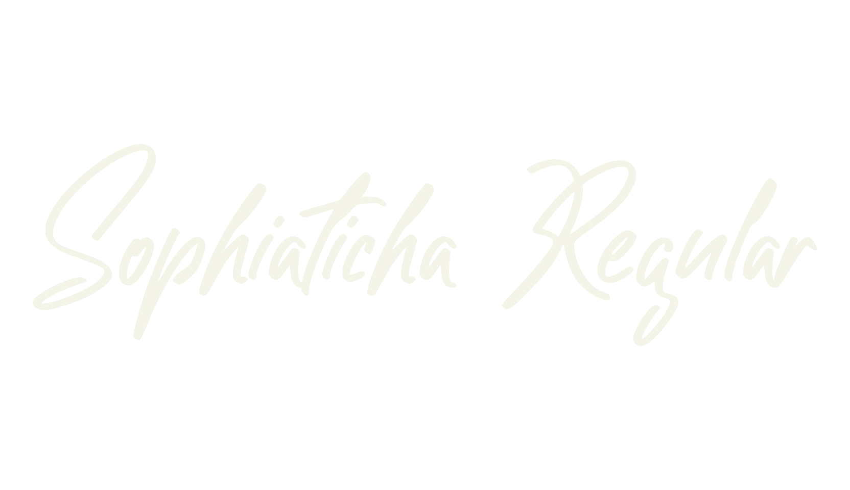 Sophiaticha Regular, fashion script font preview