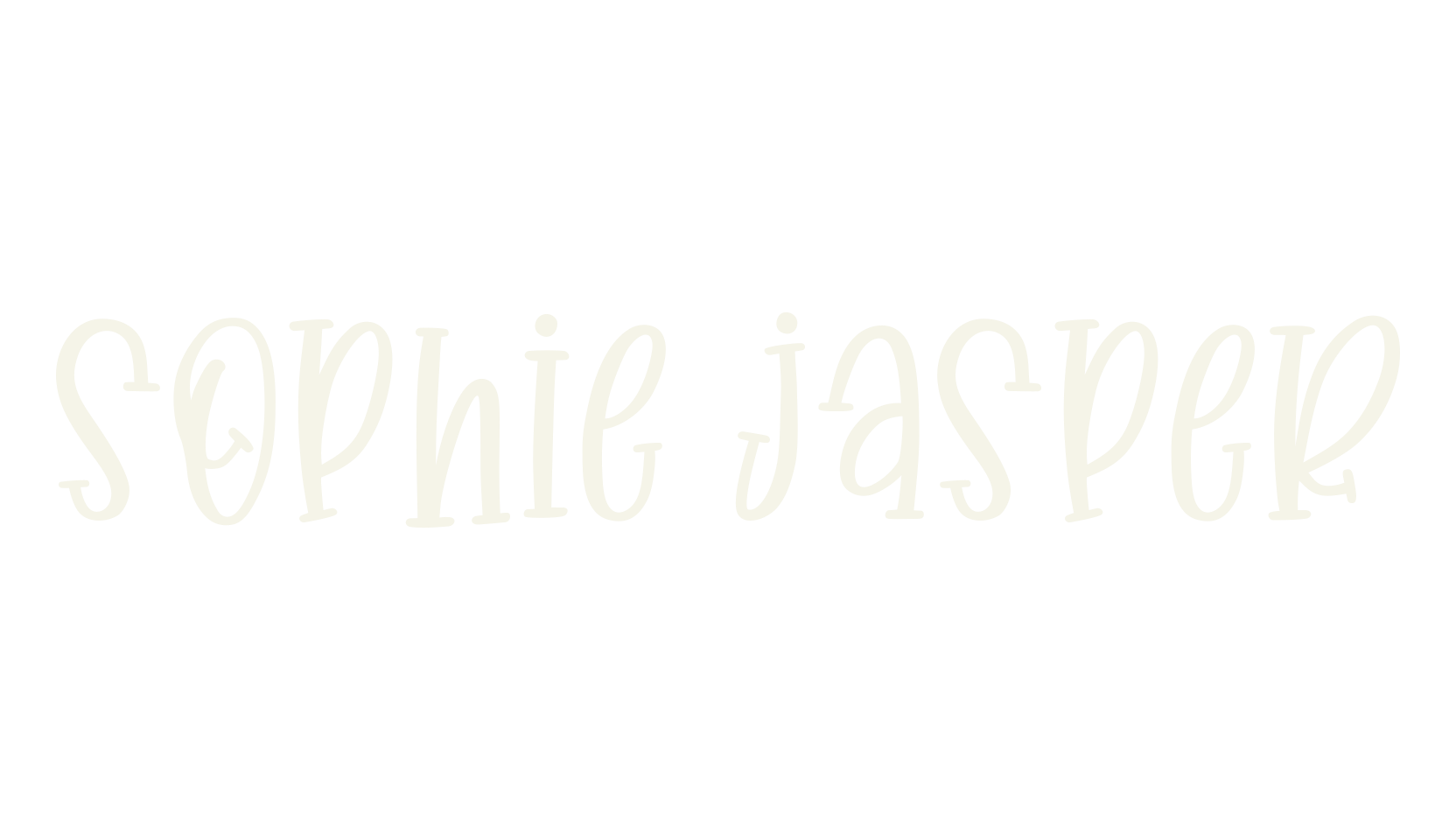 Sophie Jasper, pretty font preview