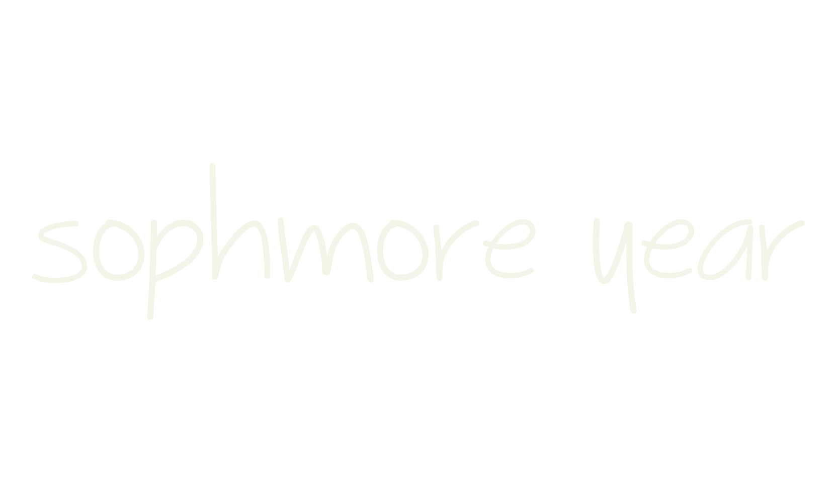 Sophmore Year, handwritten font preview