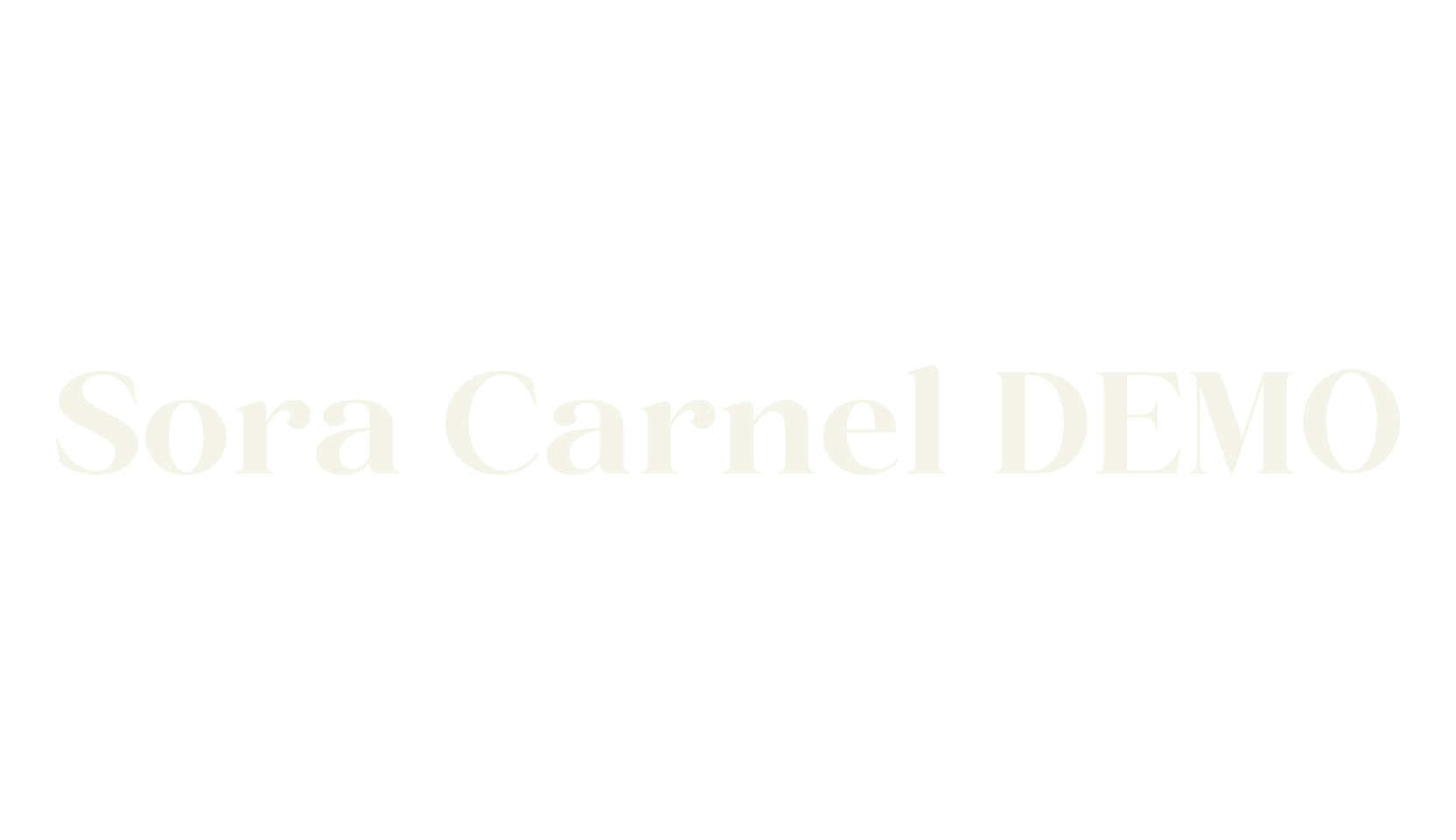 Sora Carnel DEMO, bold font preview