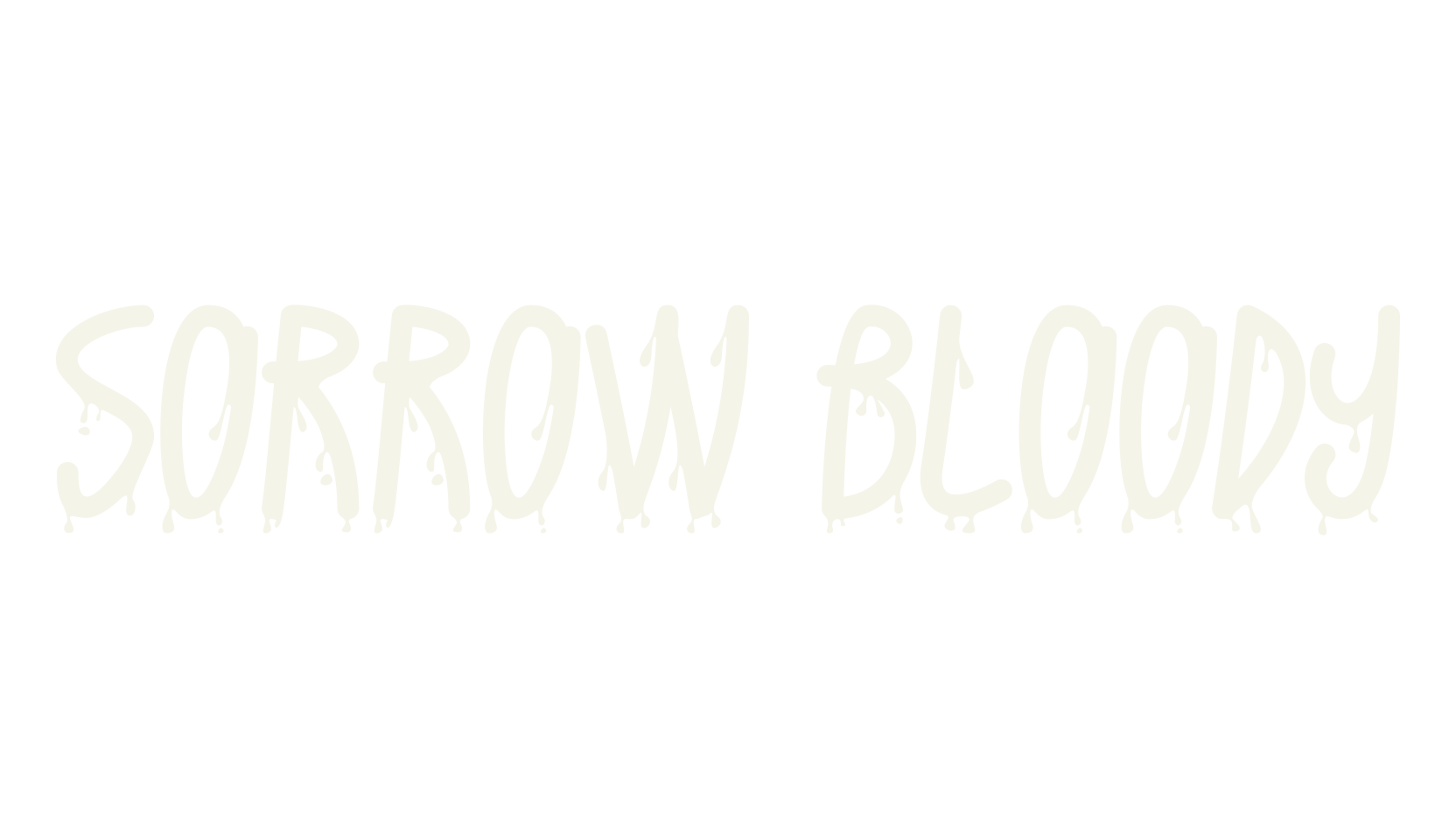Sorrow Bloody, halloween font preview