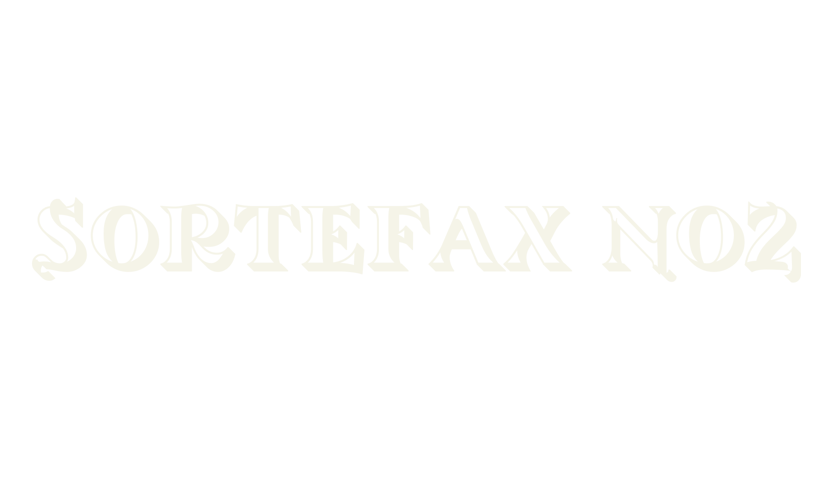 Sortefax No2, serif font preview