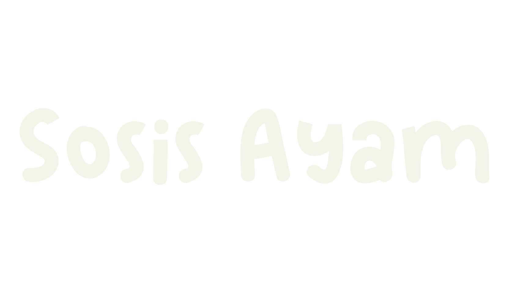 Sosis Ayam, cartoon font preview