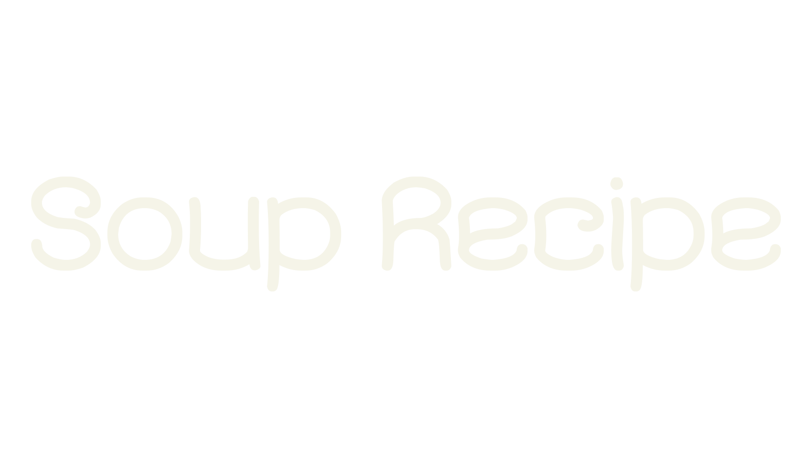 Soup Recipe, display market font preview