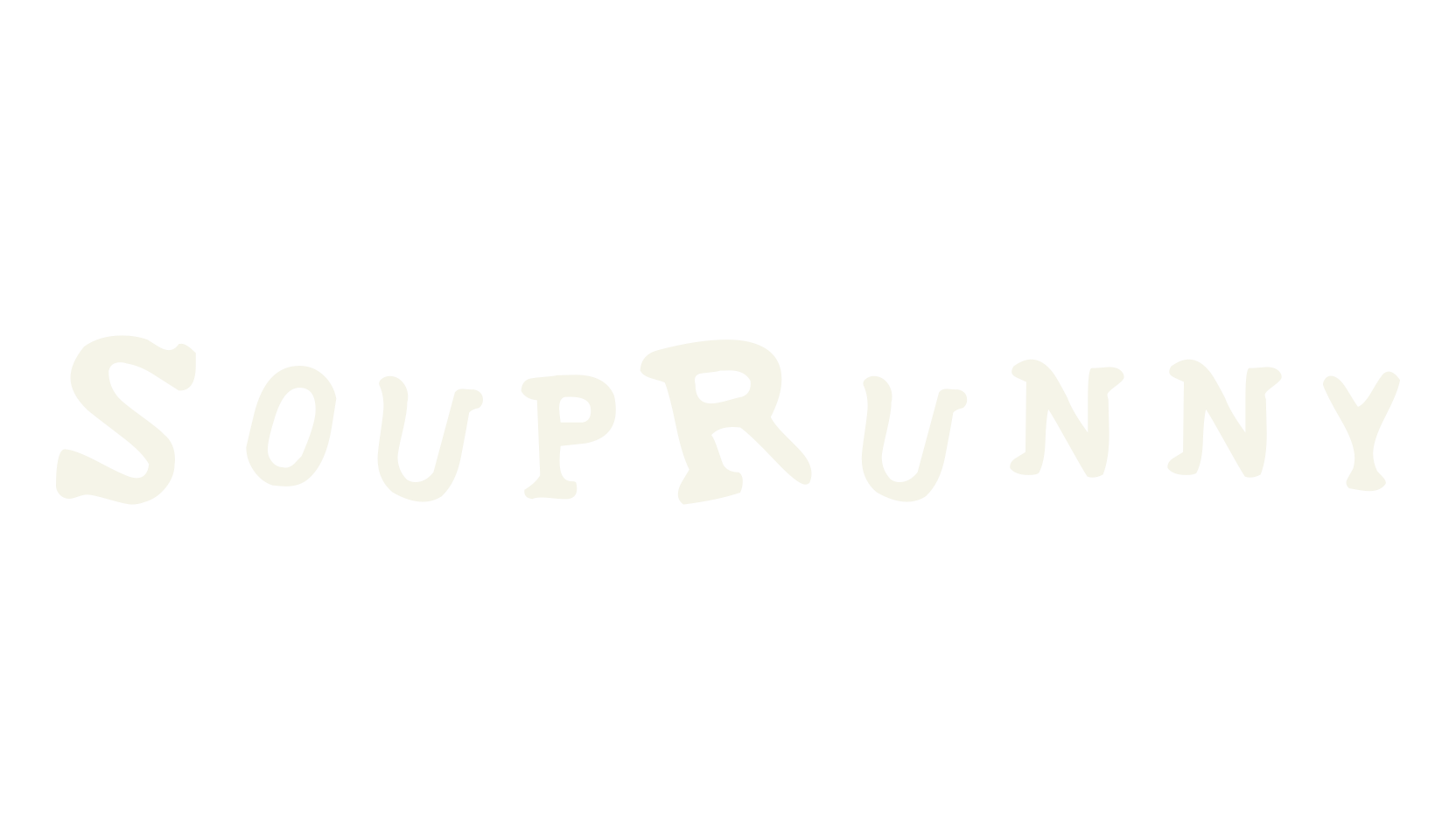 SoupRunny, alphabet soup font preview