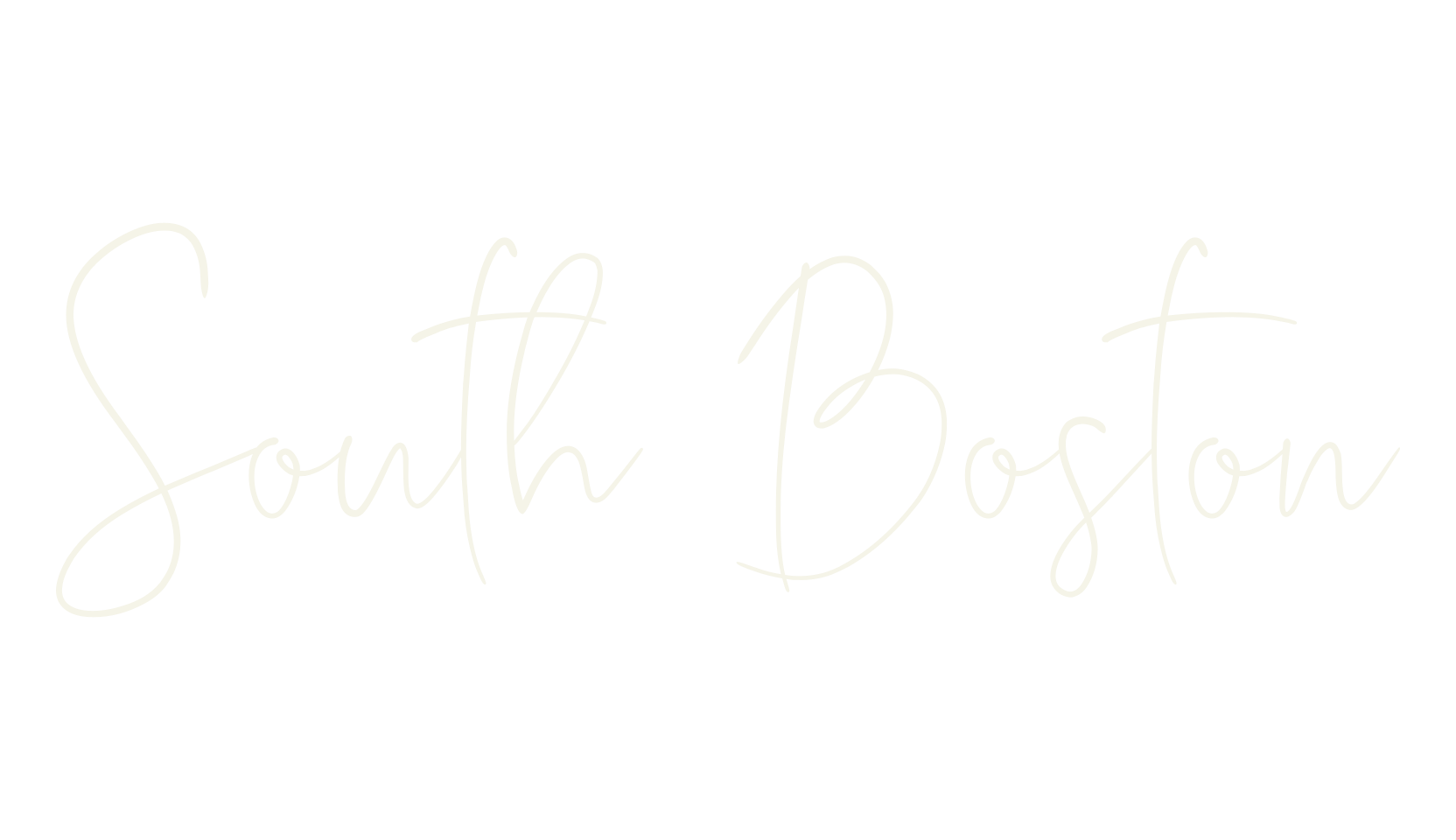 South Boston, alphabet font preview