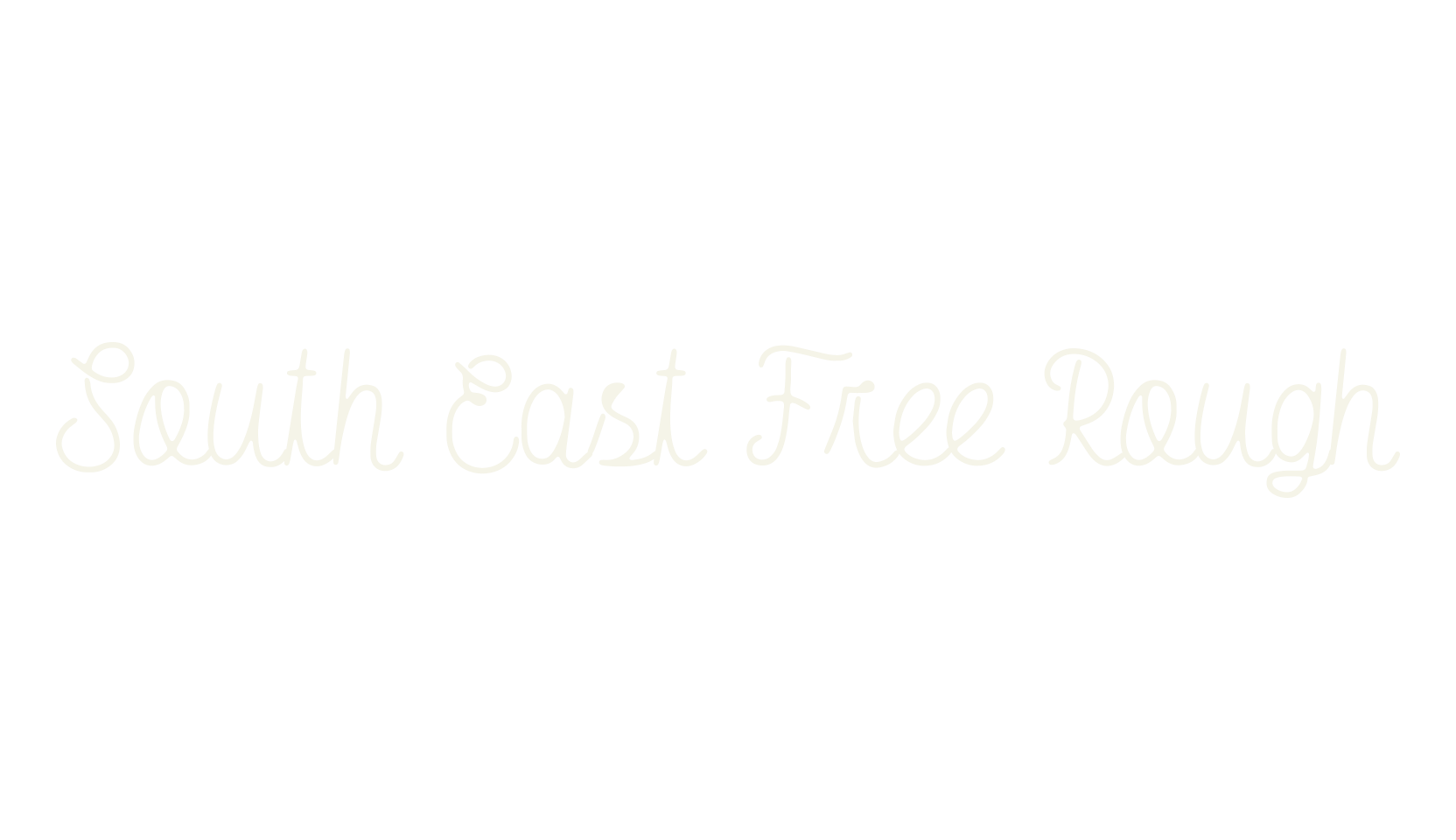 South East Free Rough, joined font preview