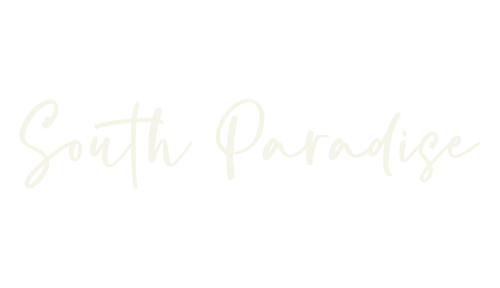 South Paradise, cursive font preview