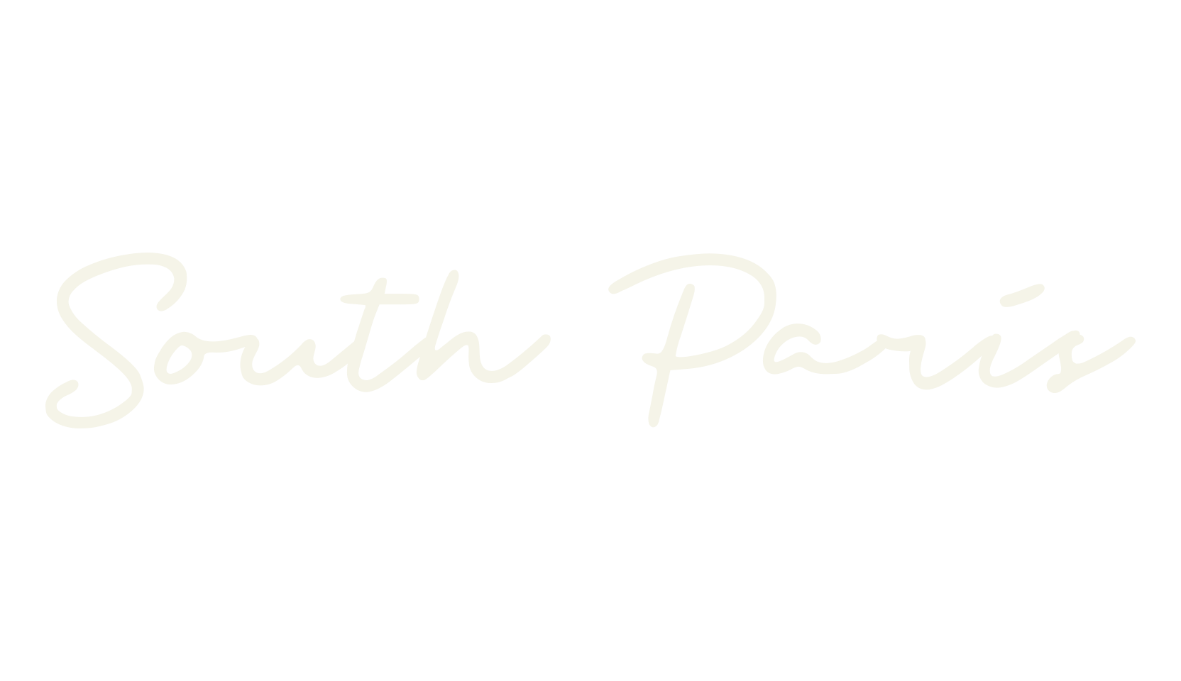 South Paris, cursive font preview
