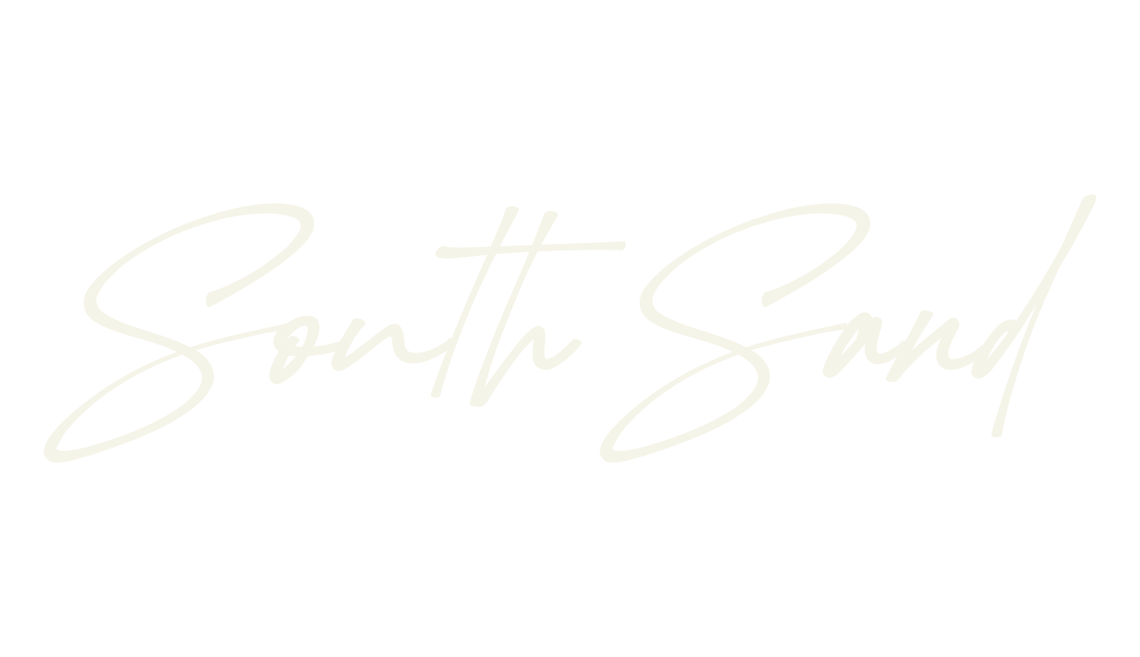 South Sand, signature font preview