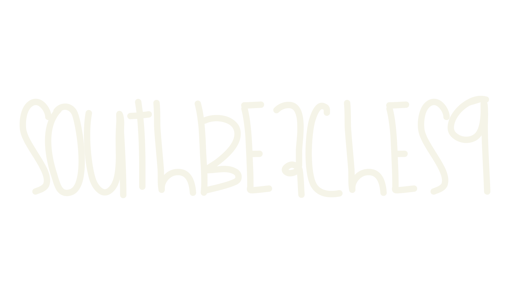 SouthBeaches9, handwritten font preview