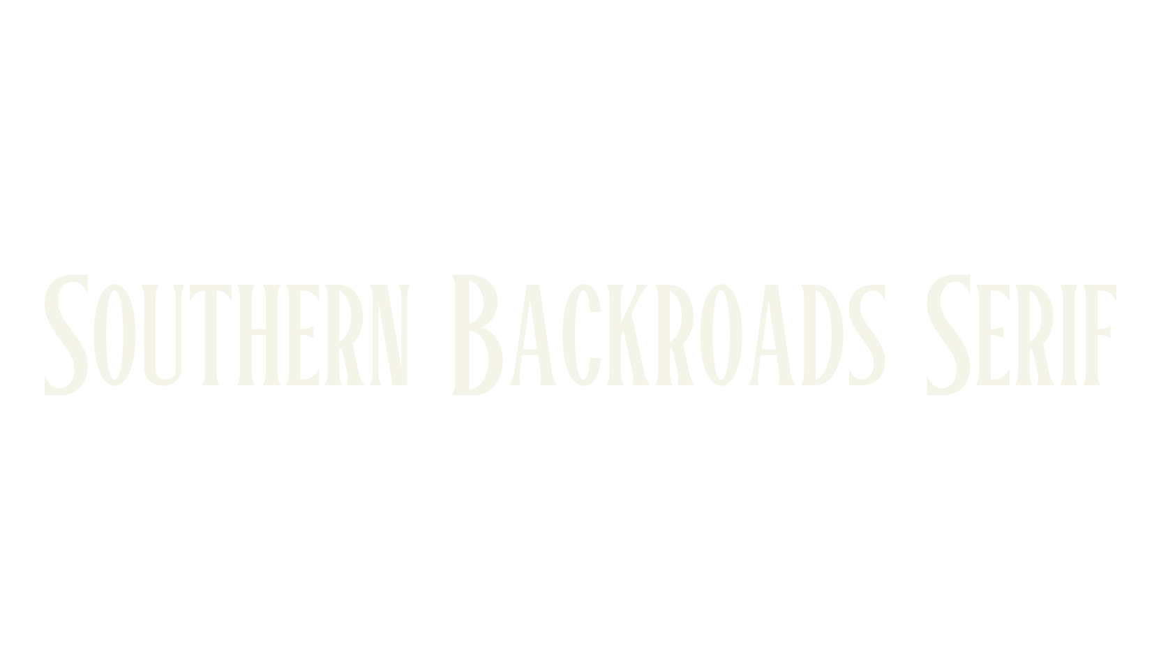 Southern Backroads Serif, serif font preview