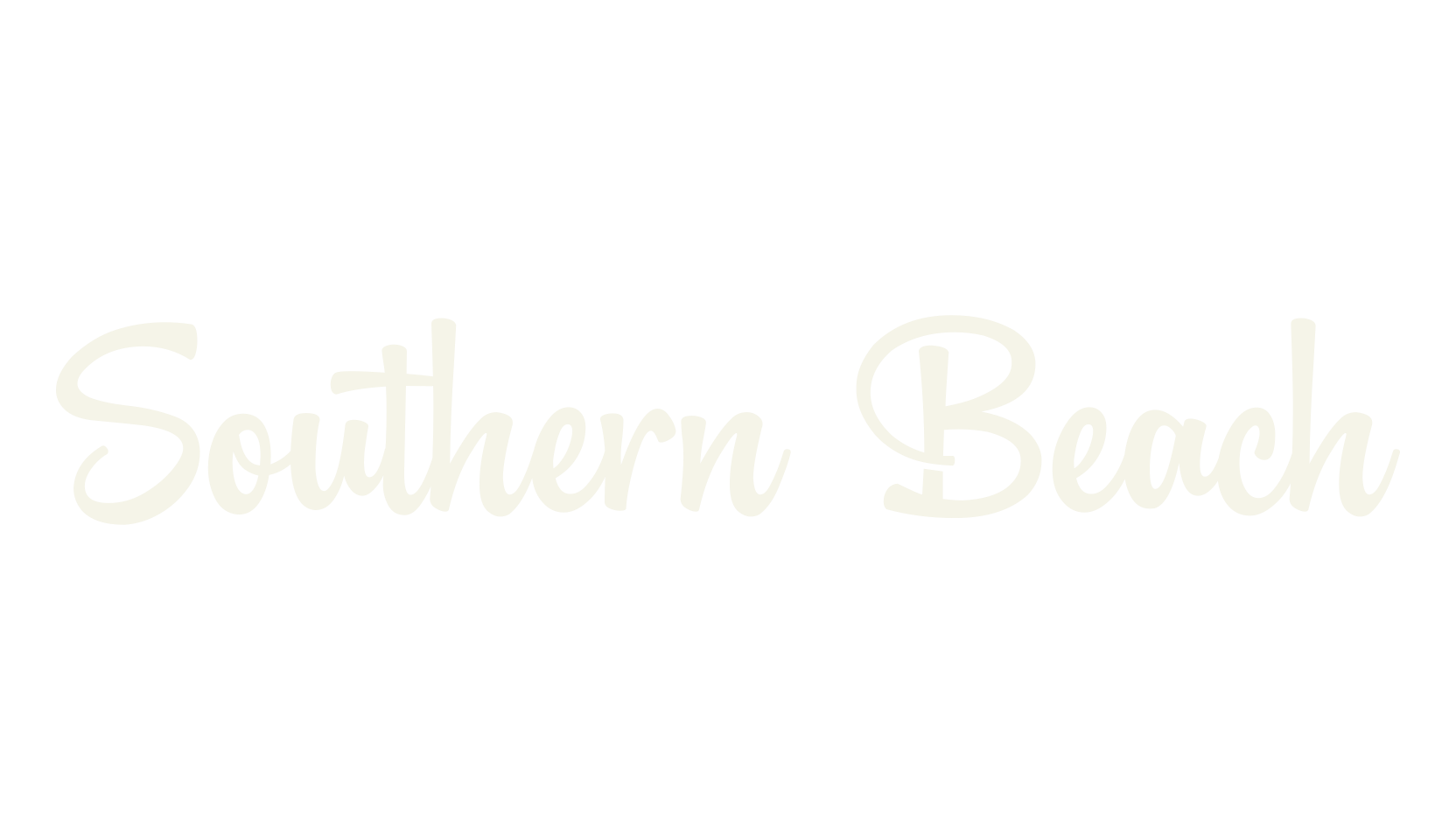 Southern Beach, script font preview