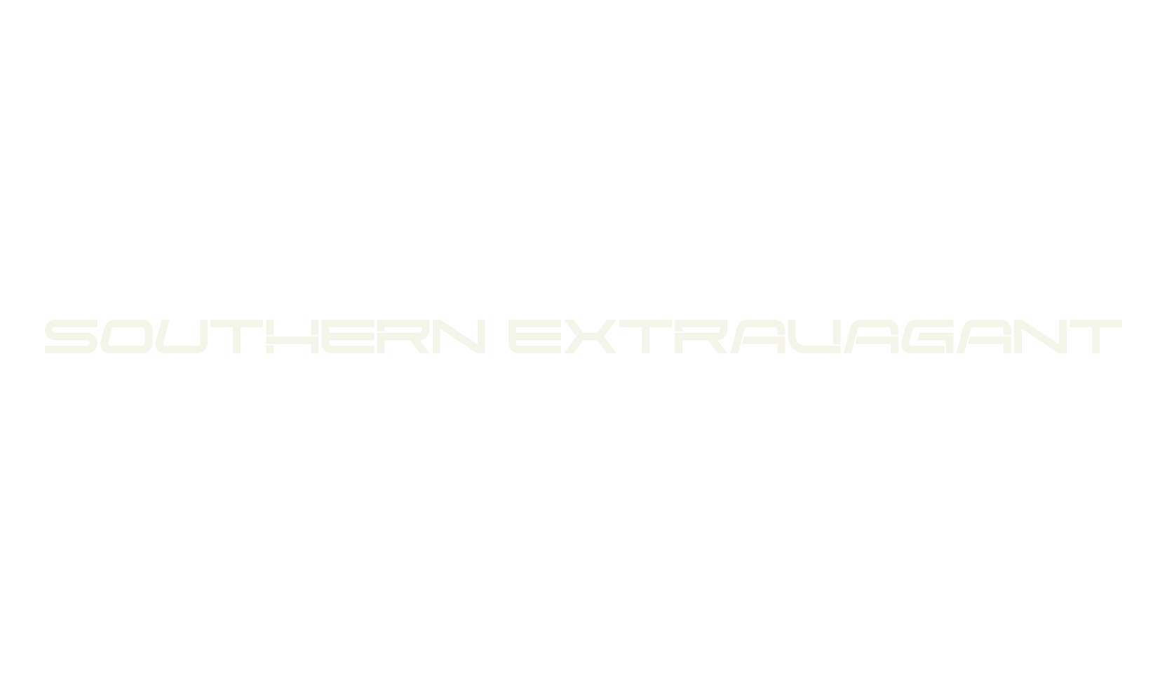 Southern Extravagant, futuristic font preview