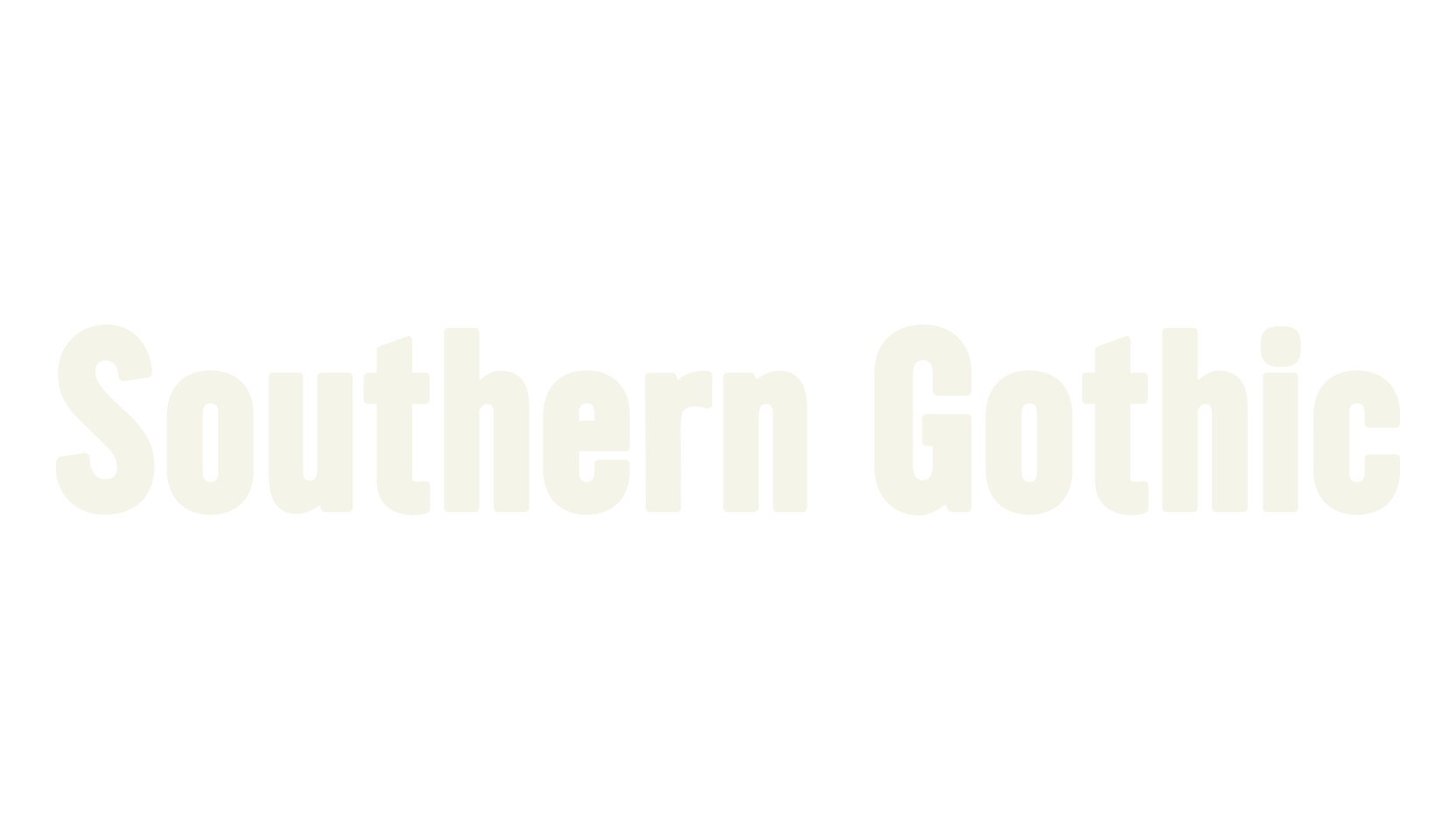 Southern Gothic, bold font preview