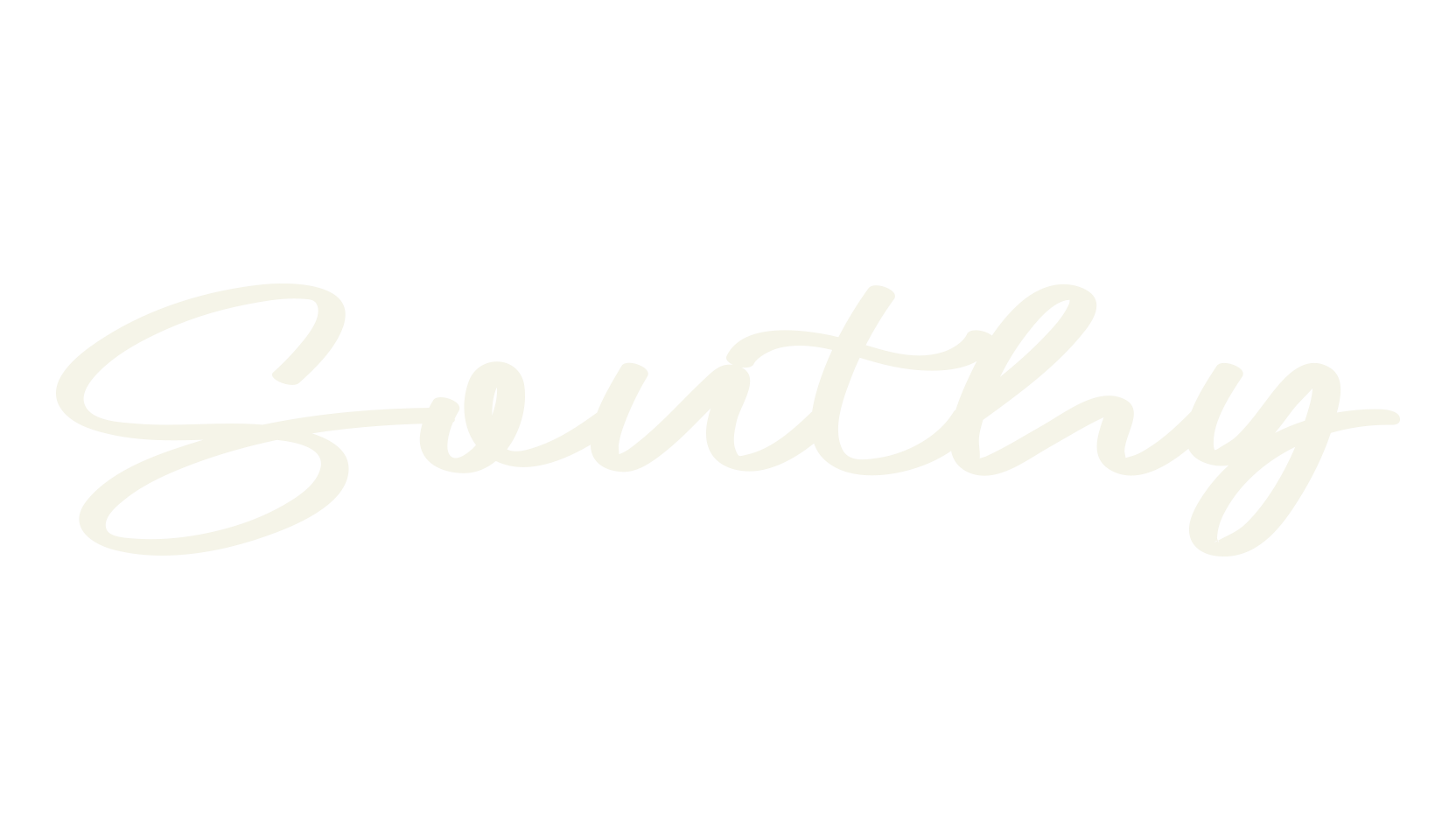 Southy, cursive font preview