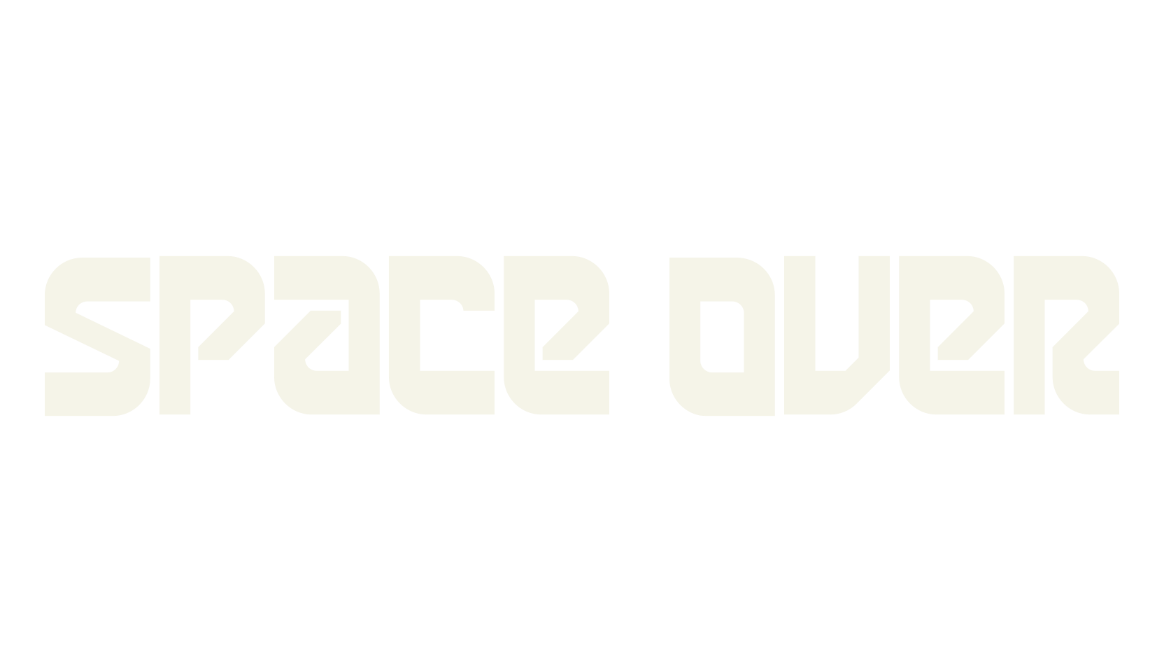 Space Over, space font preview