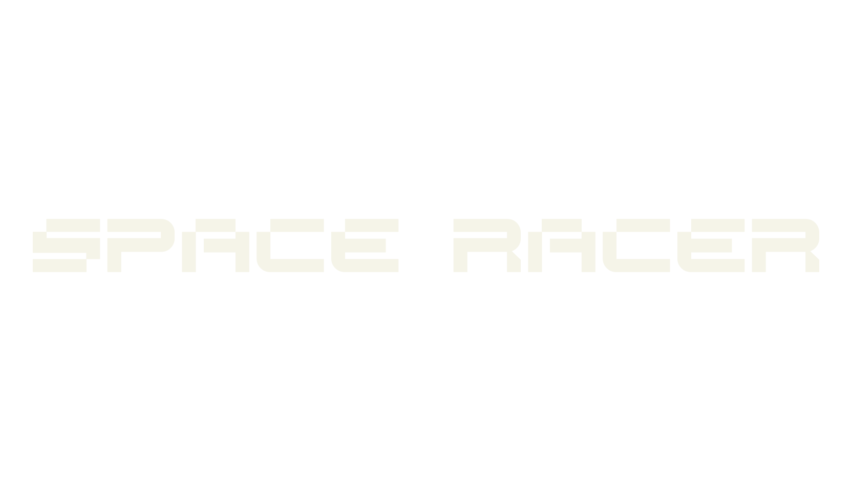 SPACE RACER, gaming font preview