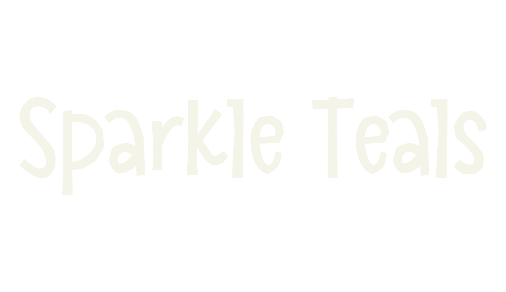 Sparkle Teals, funky font preview