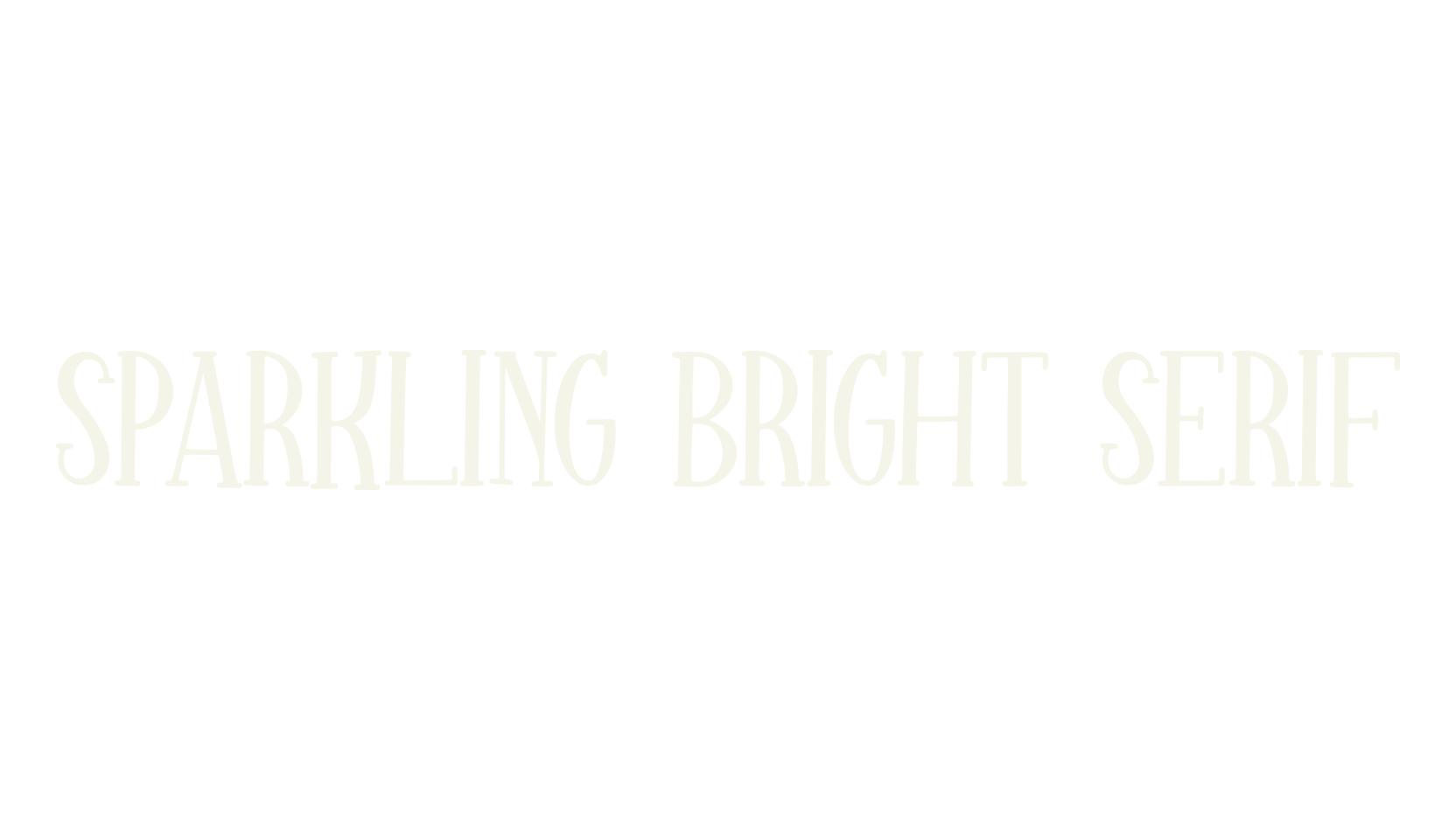 Sparkling Bright Serif, serif font preview