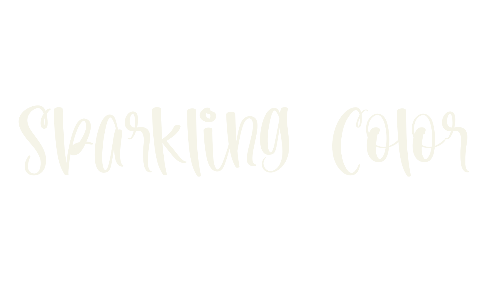 Sparkling Color, calligraphy font preview
