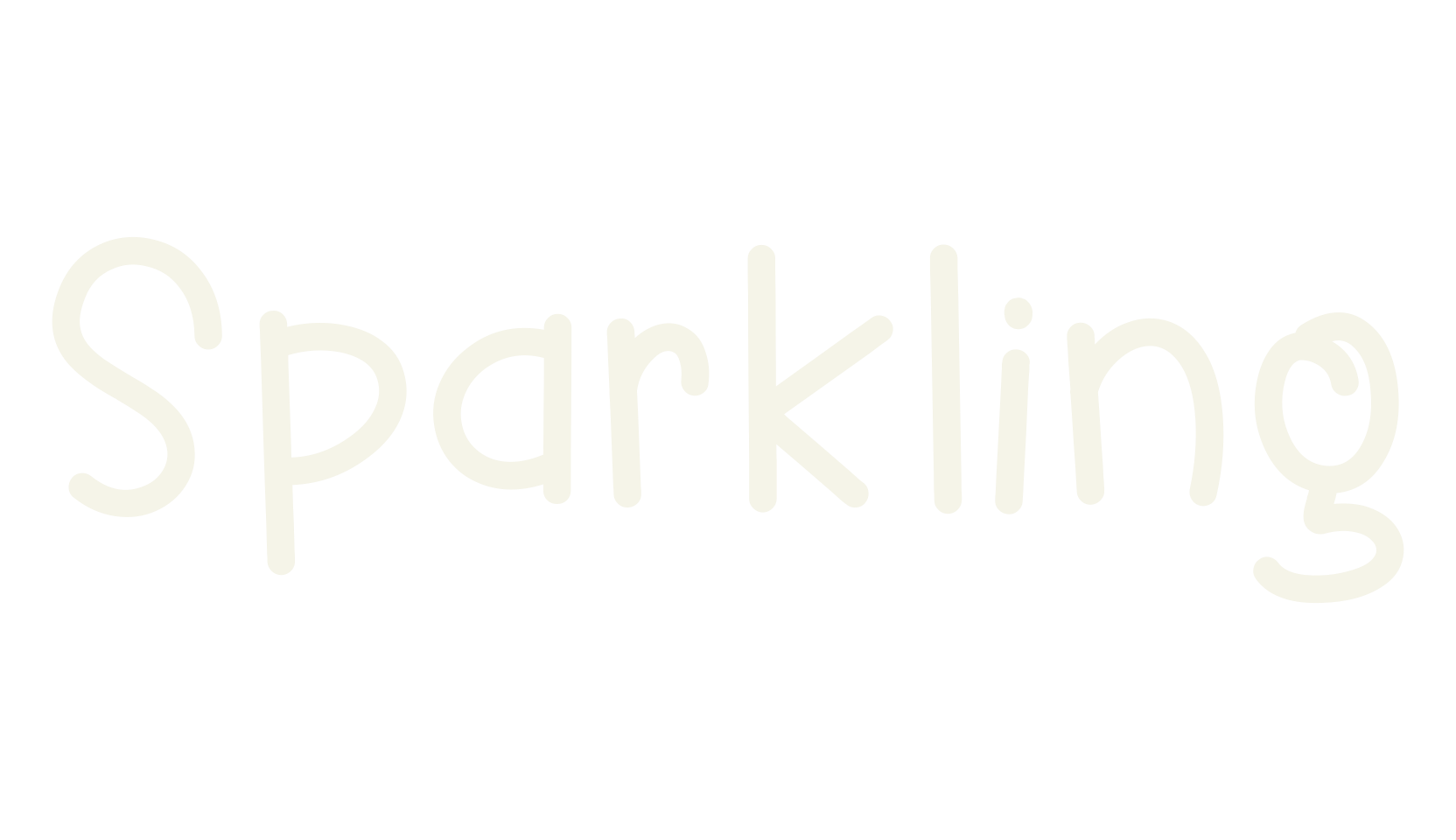 Sparkling, cursive font preview