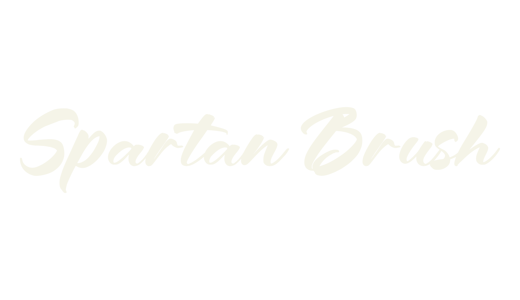 Spartan Brush, brush font preview