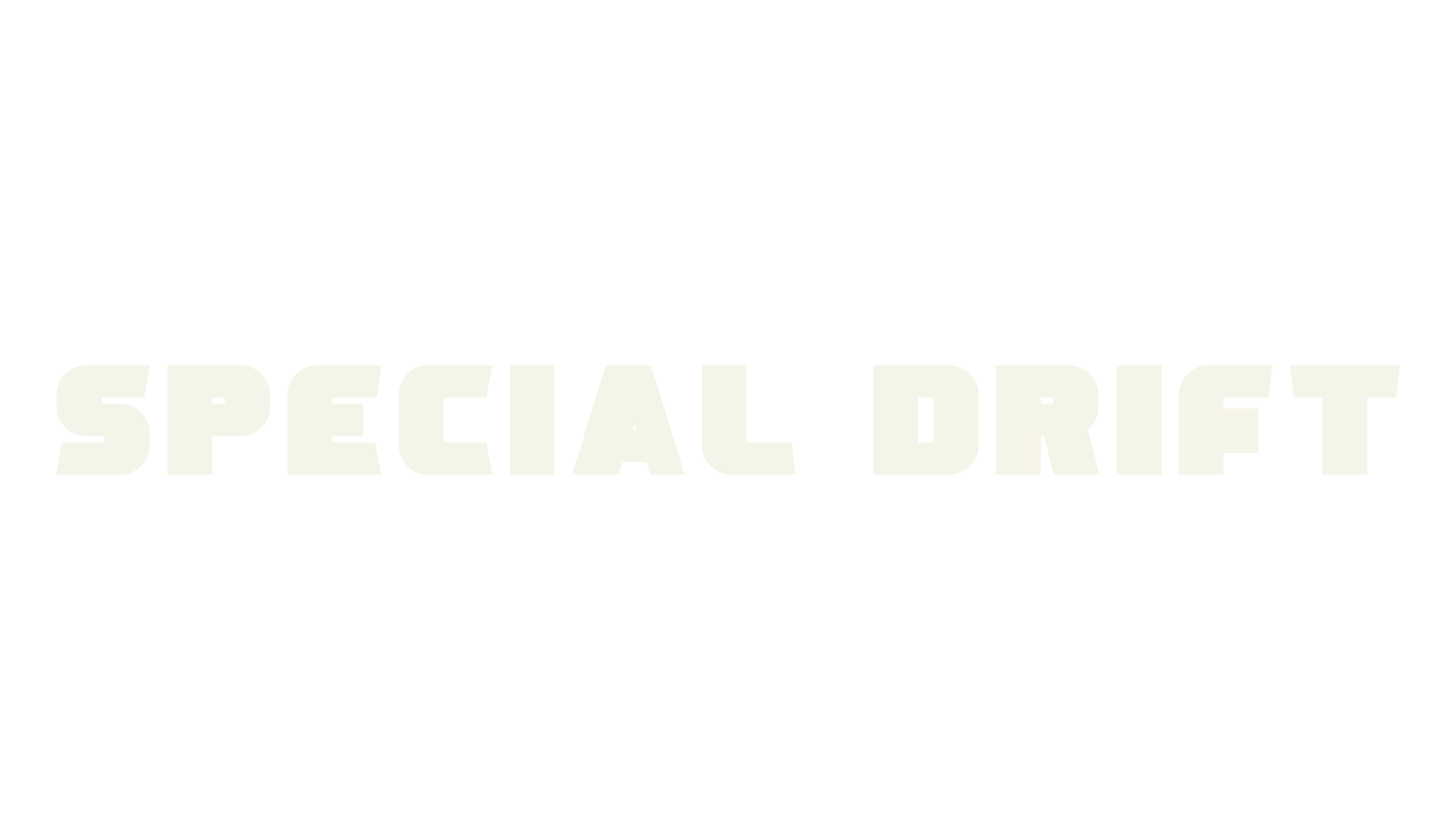 Special Drift, racing font preview